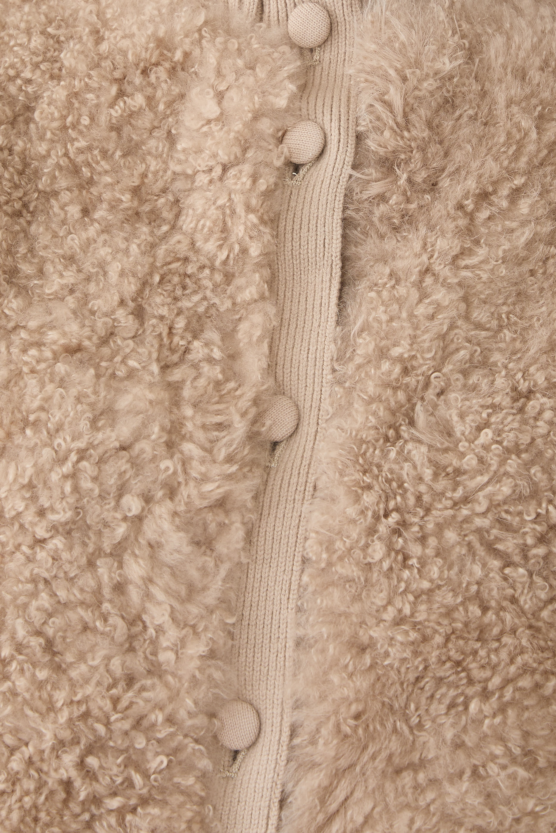 Merino Knit and Lambskin Short Gilet