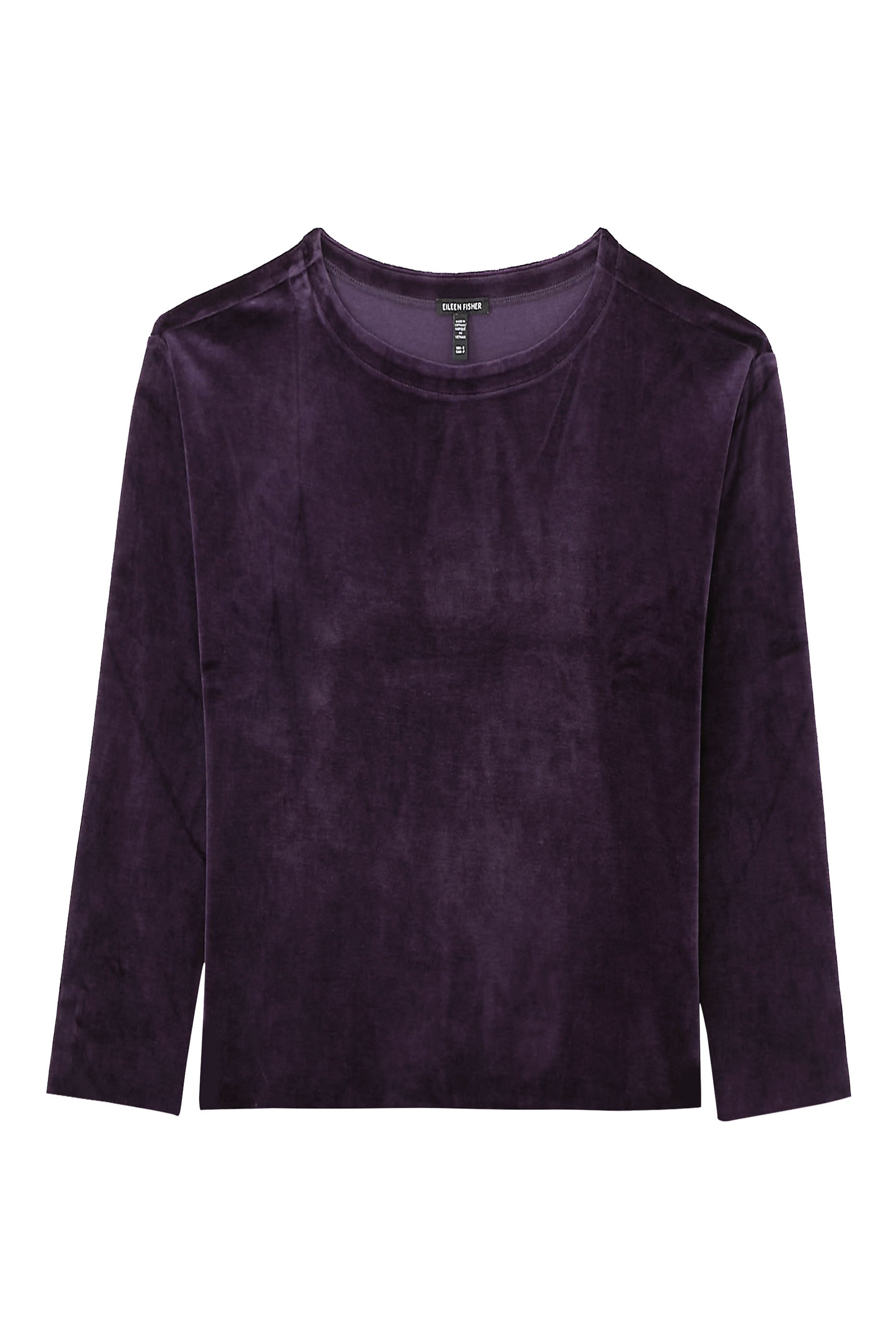 Cozy Velour Knit Bateau Neck Top