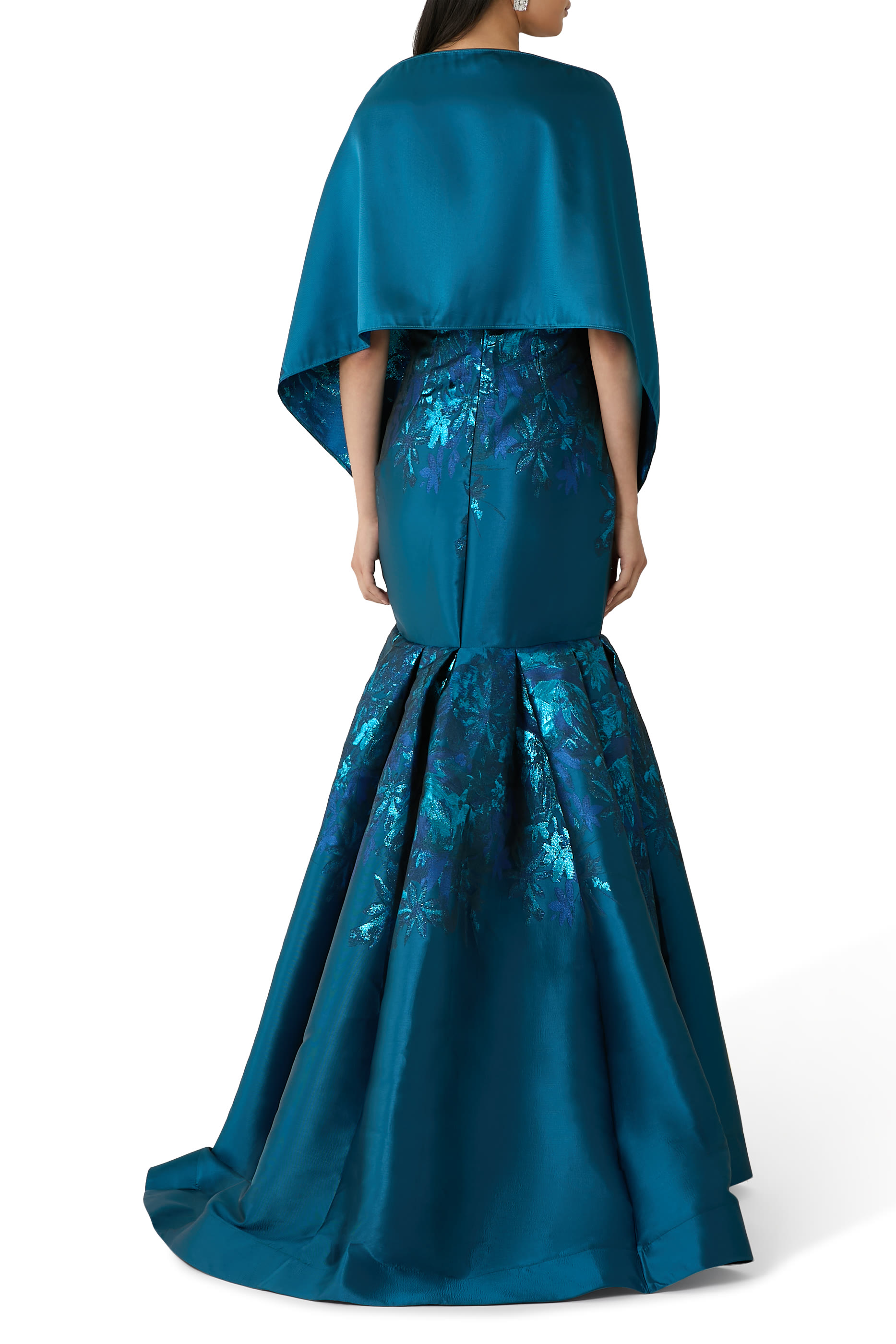 Strapless Mermaid Gown with Dramatic Overskirt