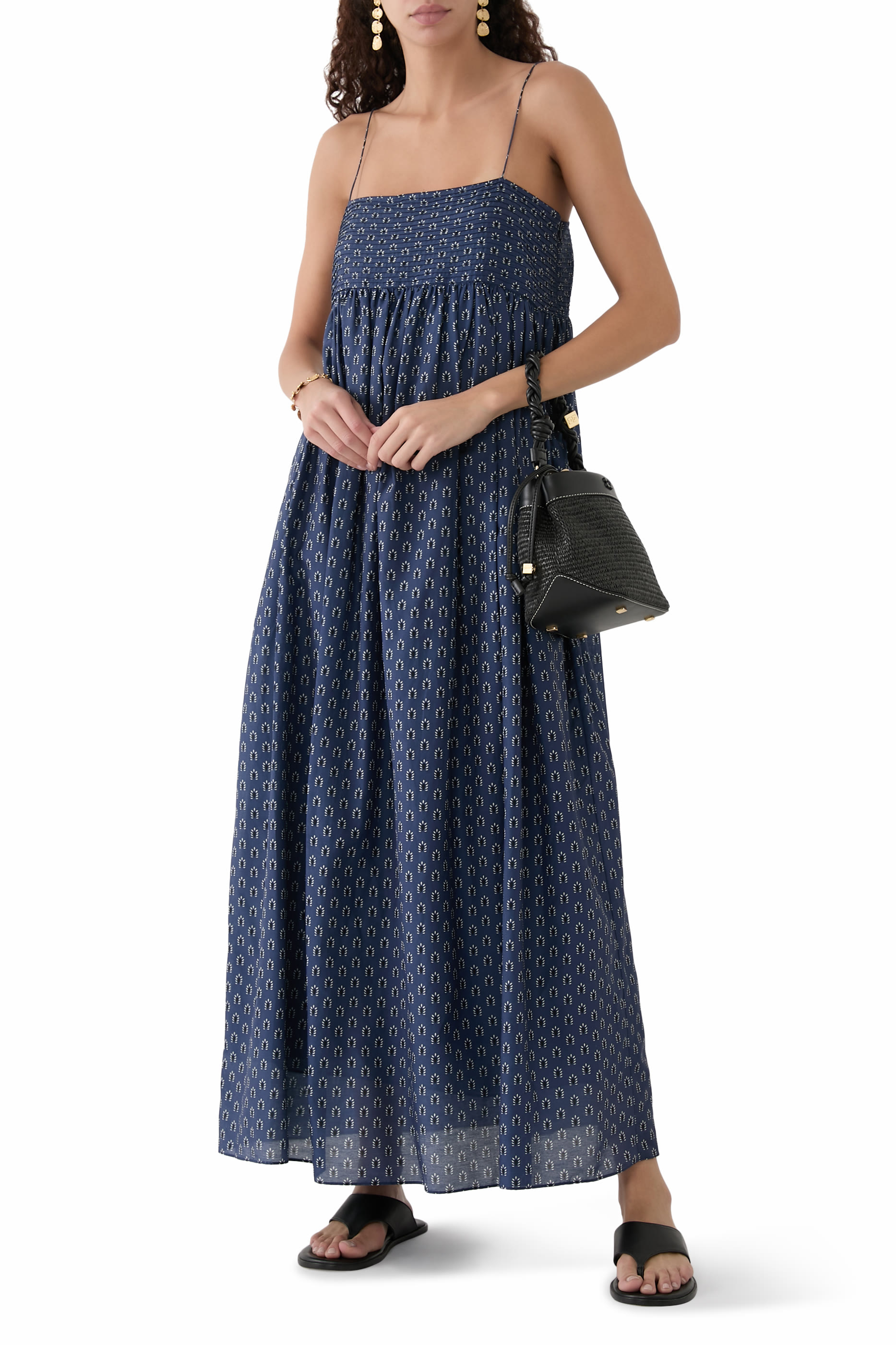 Empire Pintuck Bodice Dress