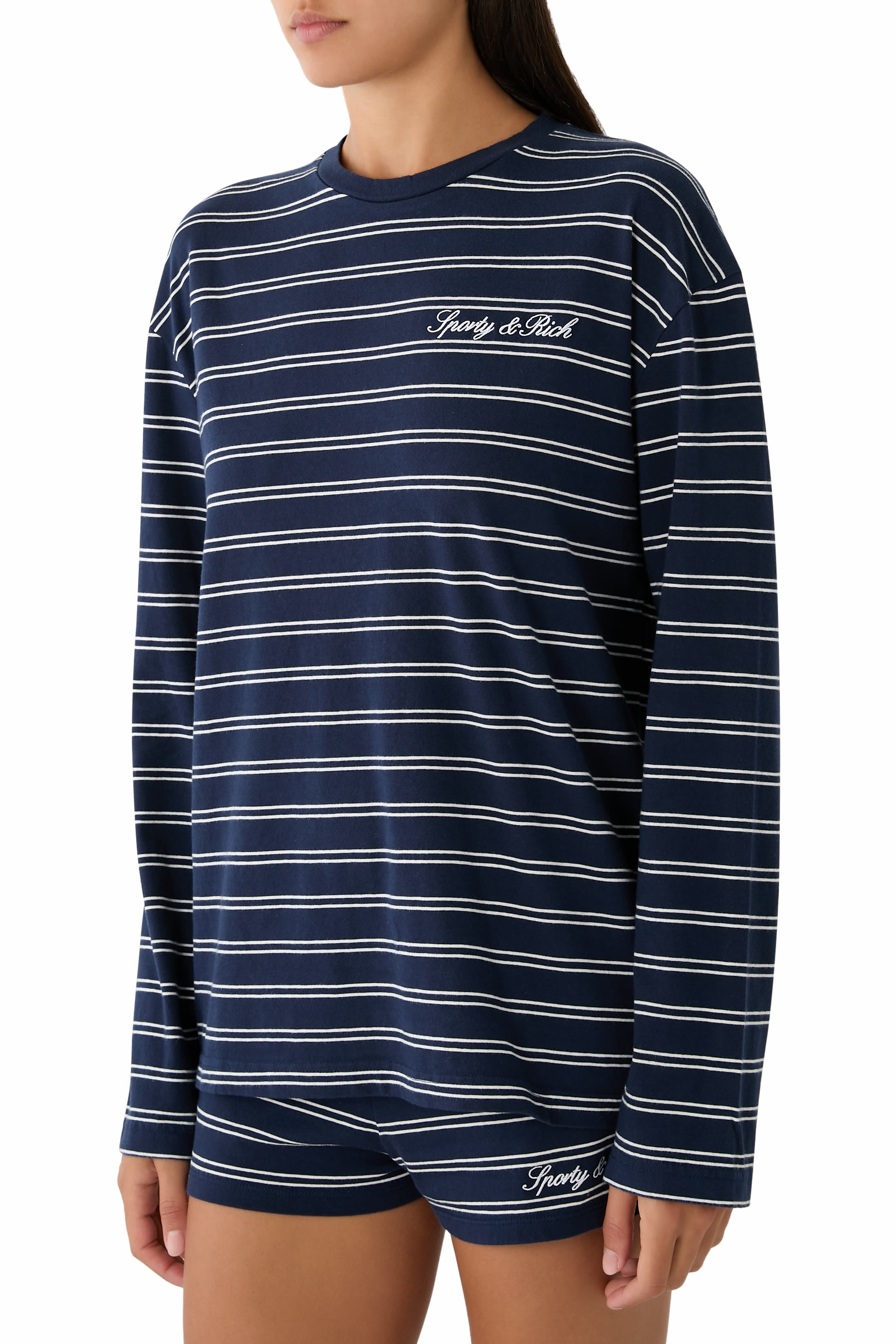  Signature Logo Striped T-Shirt 