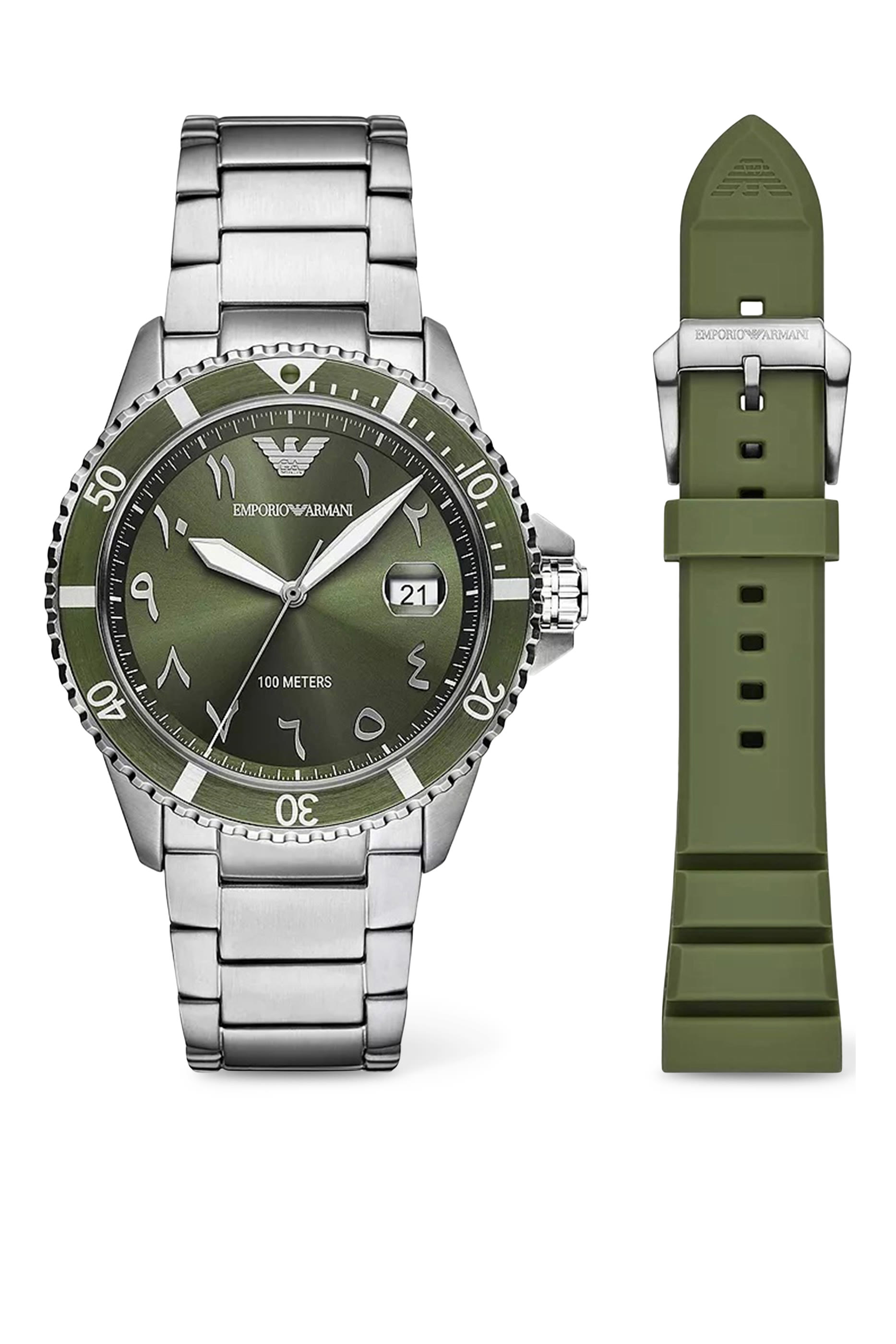 World Explorer Three-Hand Date Stainless Steel Watch