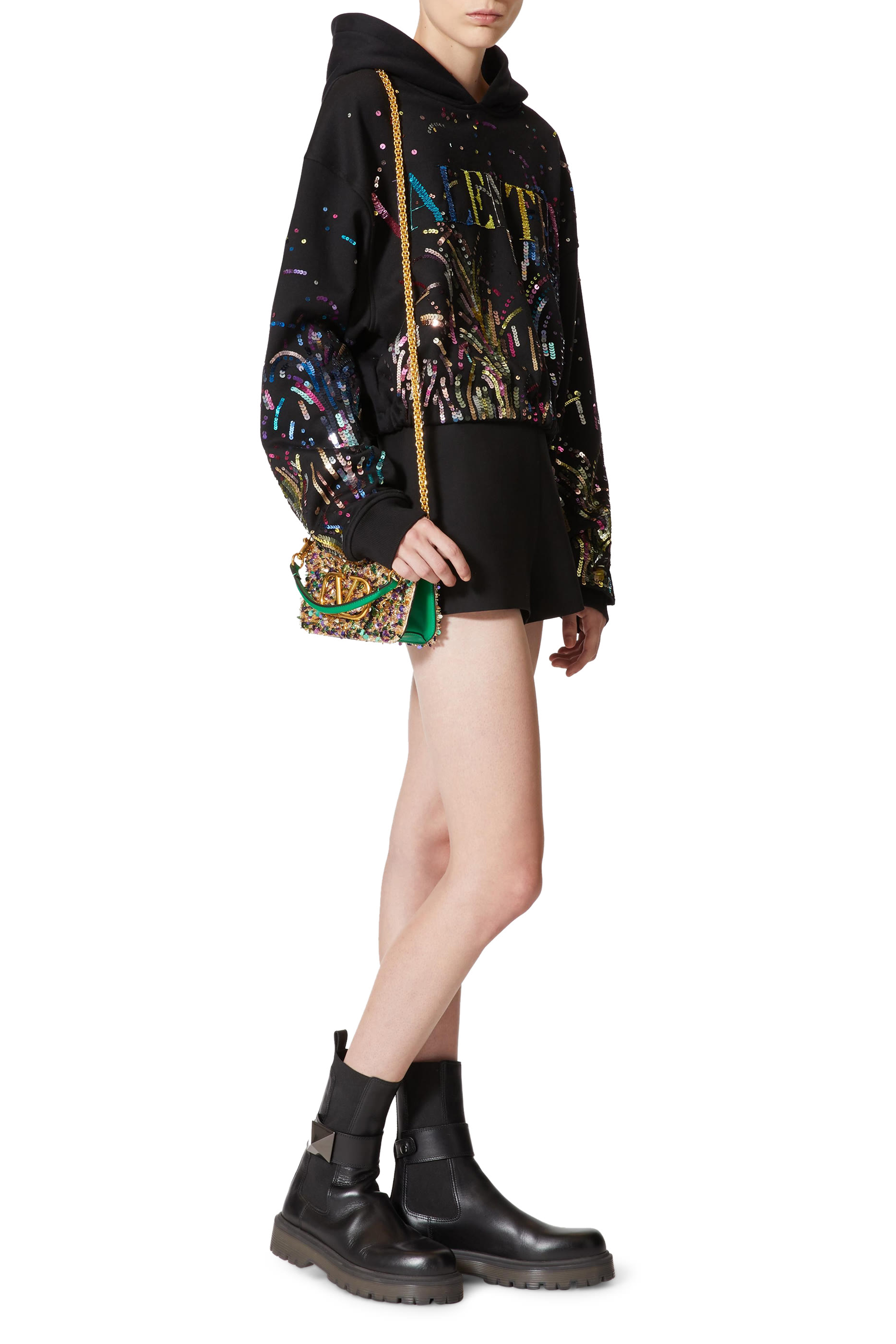 Valentino Garavani Loc&ograve; 3D Embroidery Mini Shoulder Bag