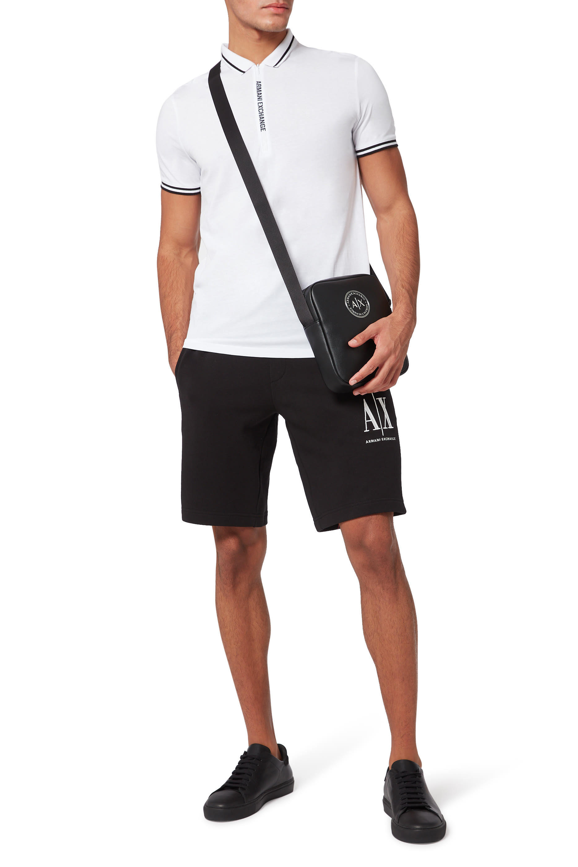 Logo Embroidery Cotton Shorts