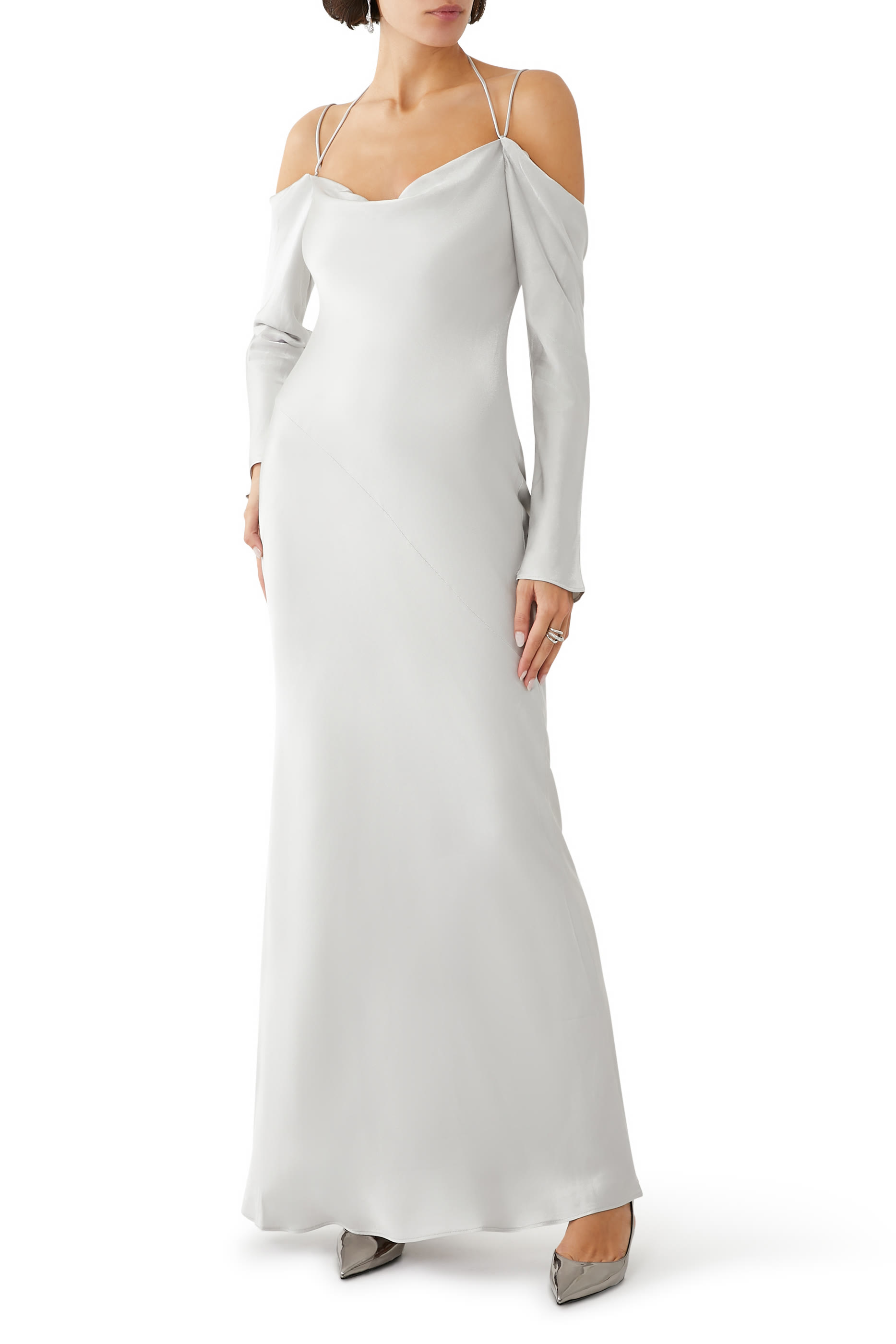 Sofia Off Shoulder Tie Maxi Dress