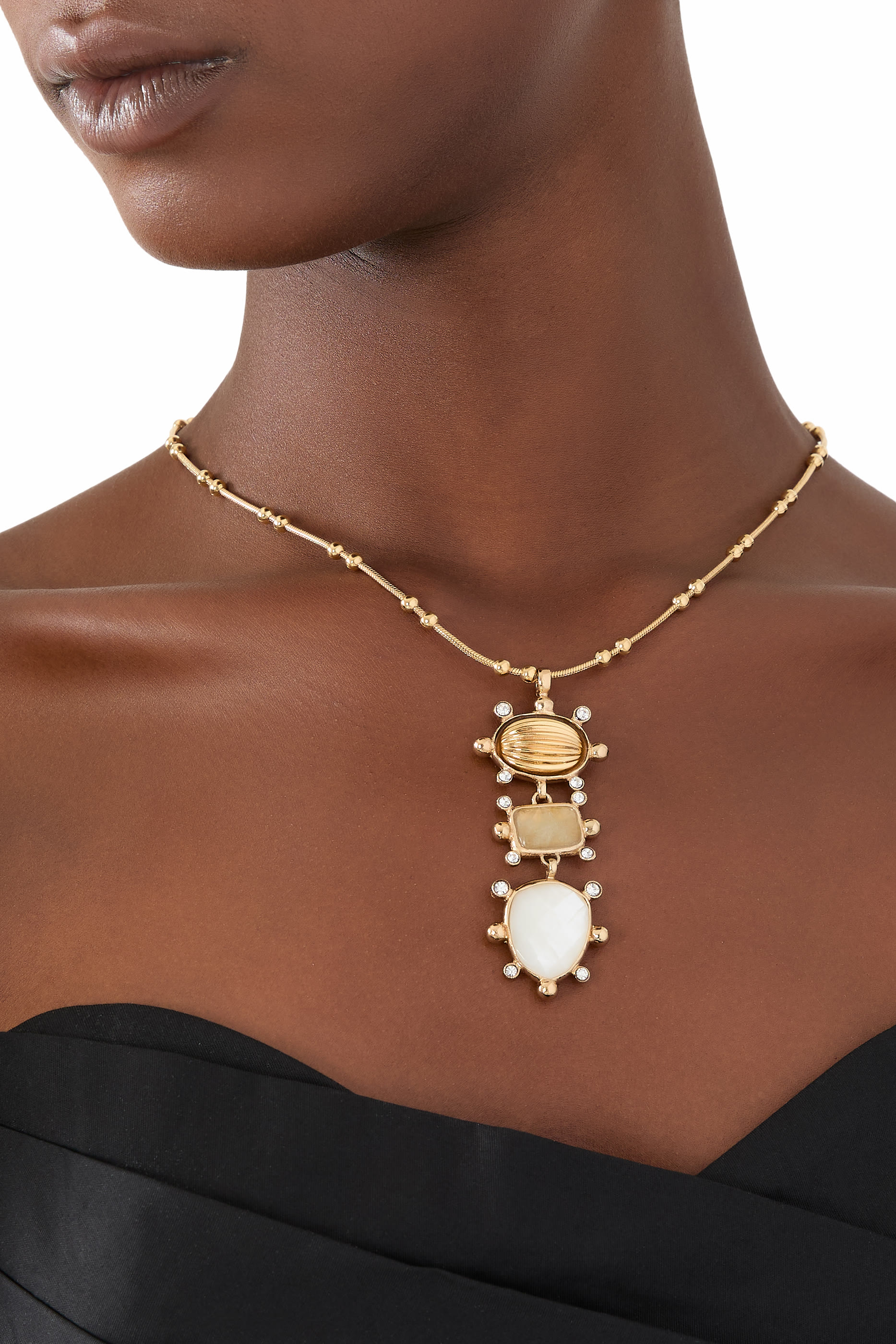 Tiki 3 Rows Necklace