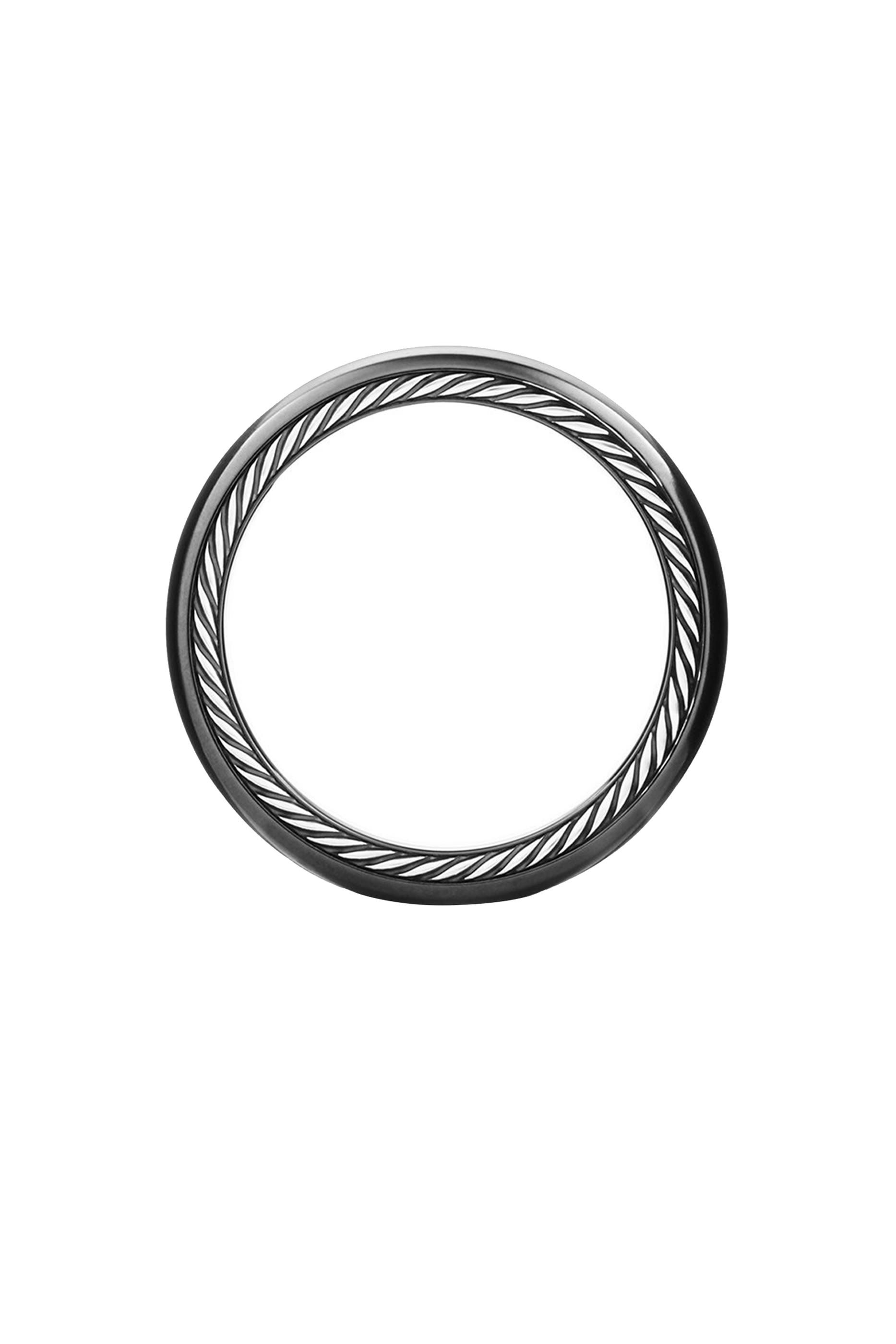 Streamline Band, Black Titanium with Sterling Silver