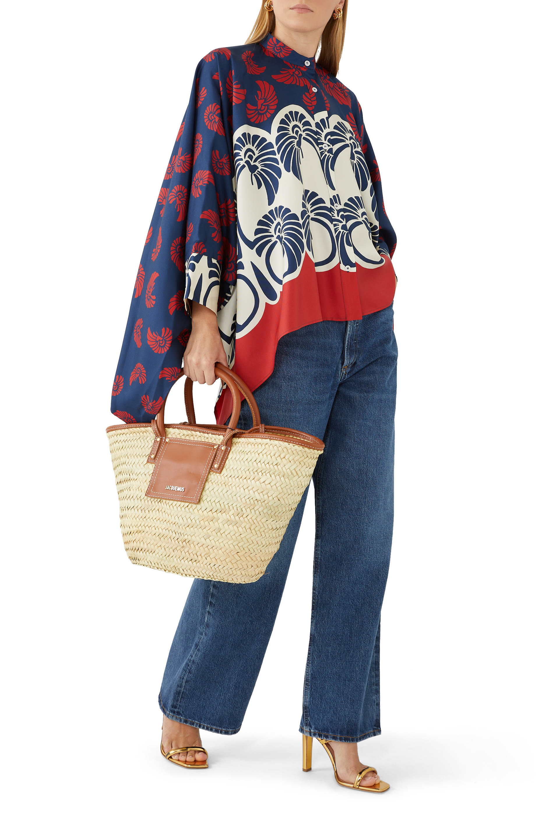 Le Panier Soli Medium Basket Tote Bag