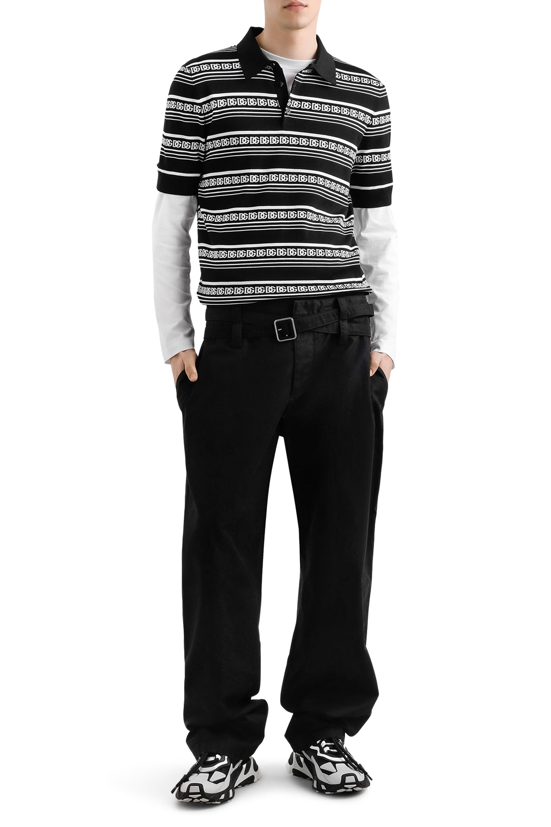 Silk Polo Shirt with Logo