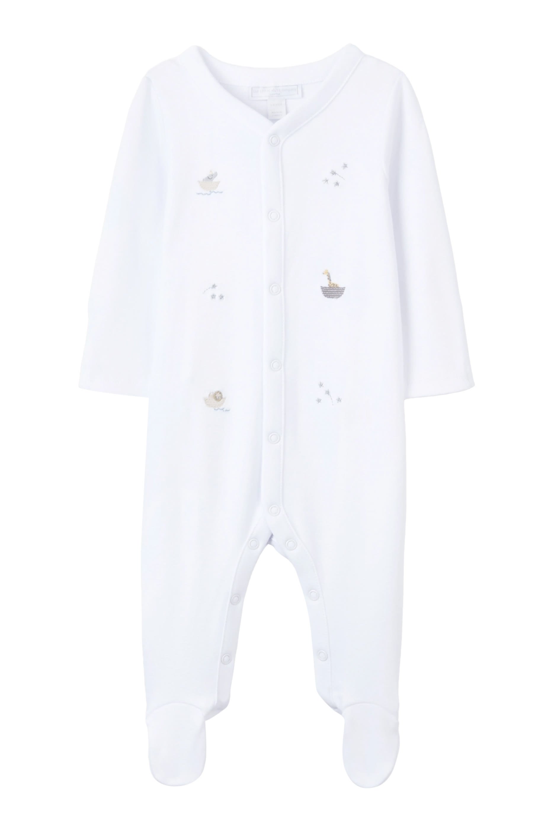 Kids Safari Boat Embroidery Sleepsuit