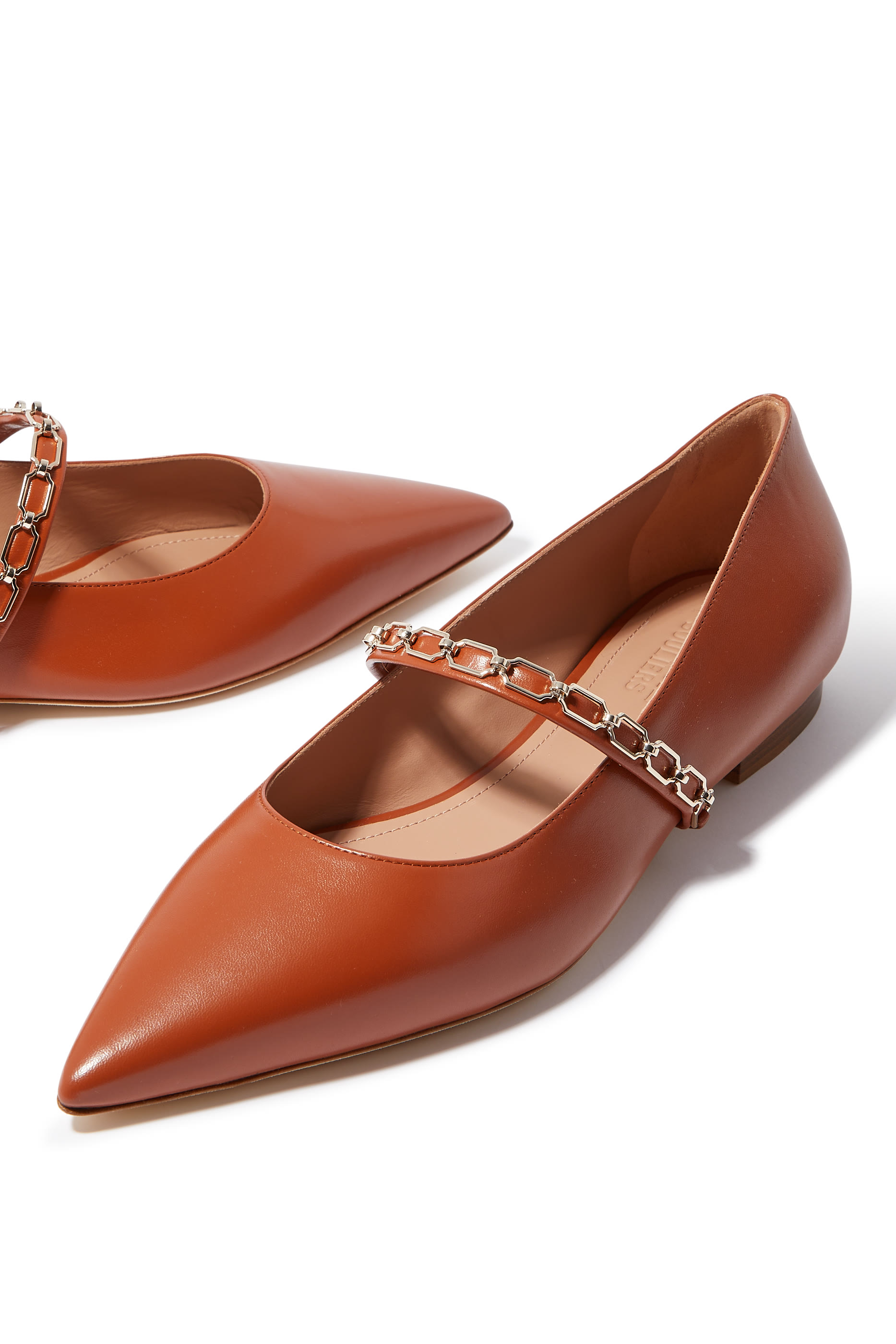 Virna Leather Flat Pumps