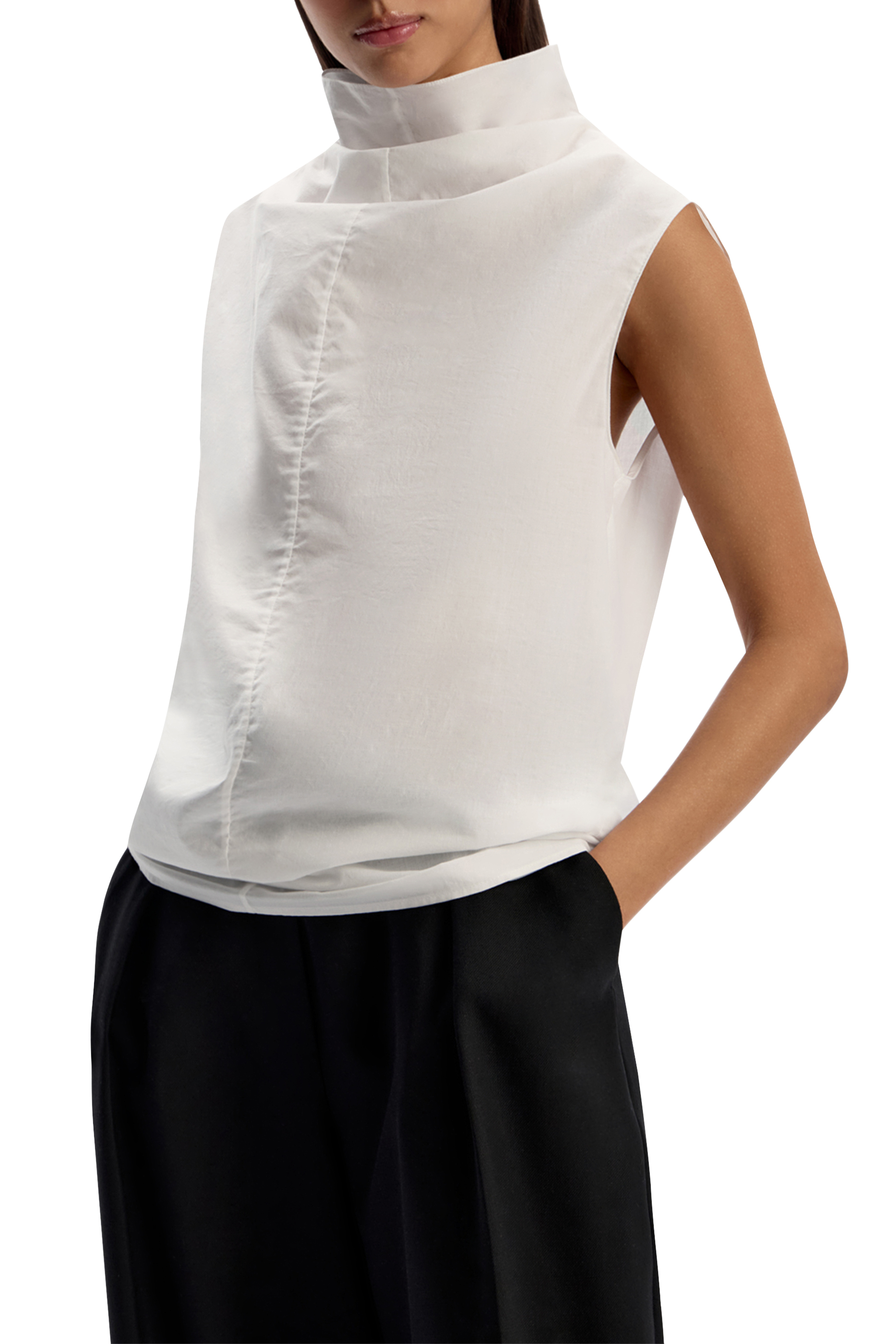 Sleeveless Turtleneck Top