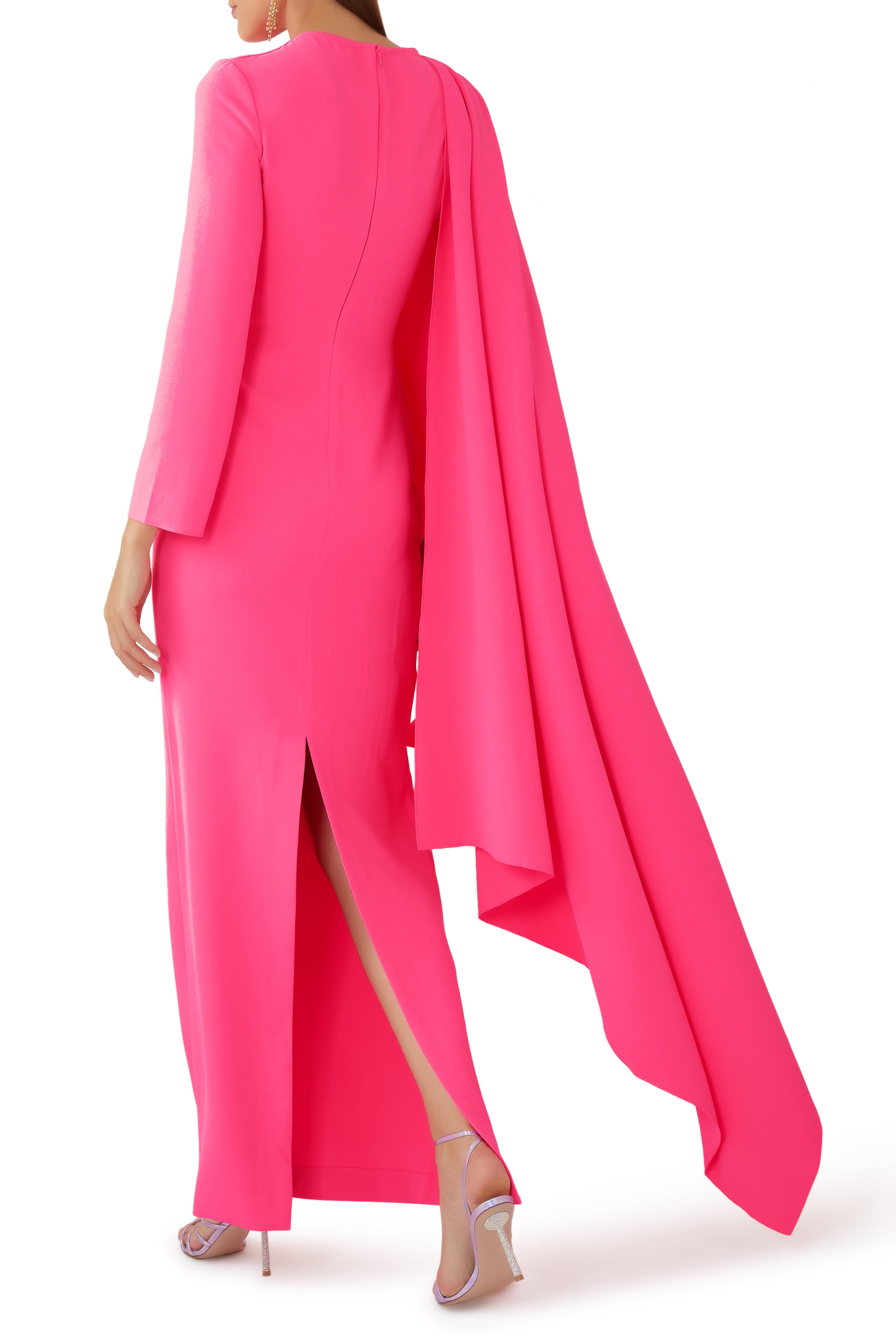 Lydia Cape Sleeve Maxi Dress