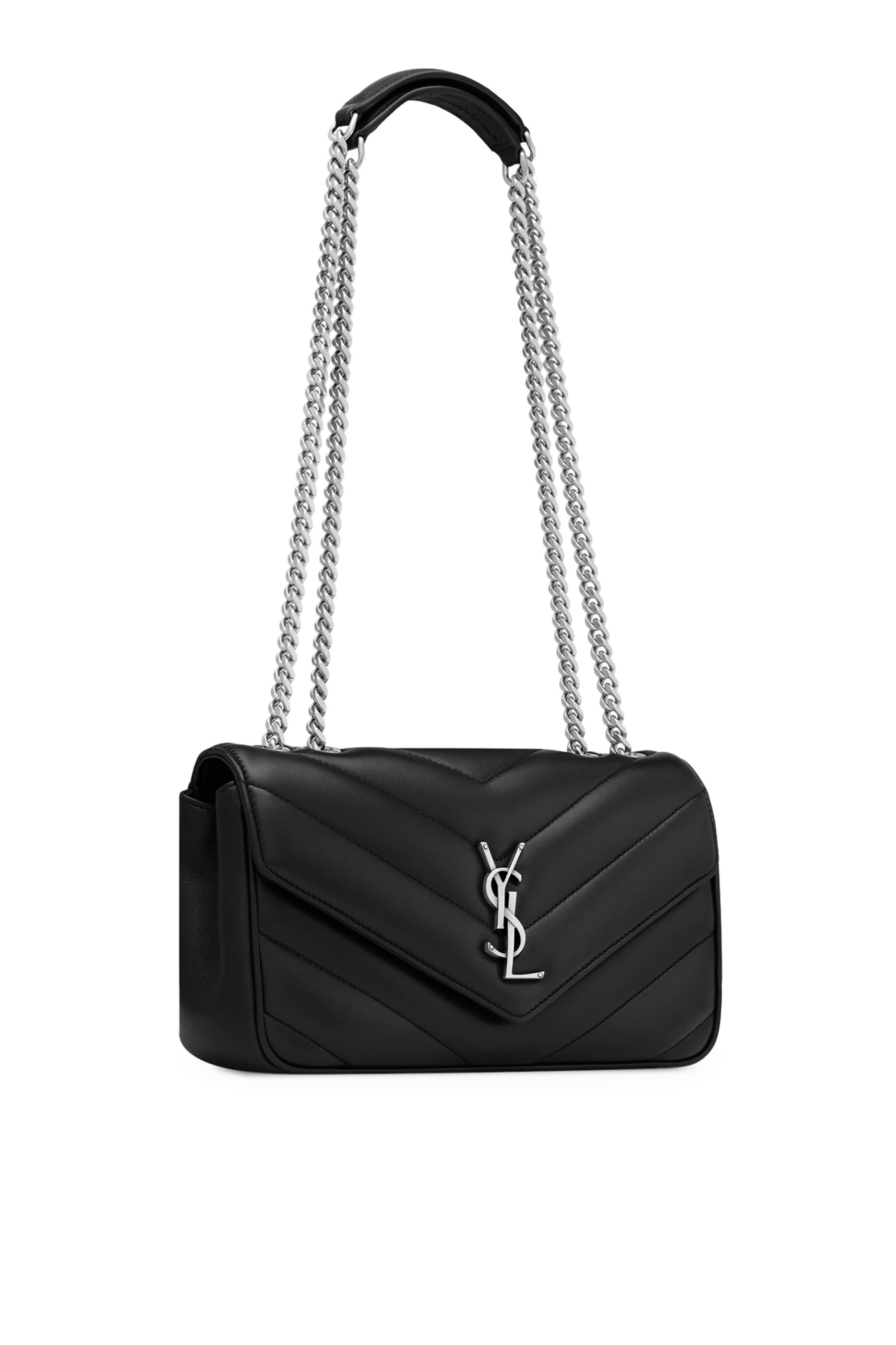 Loulou Small Chain Bag In Matelass&eacute; Lambskin