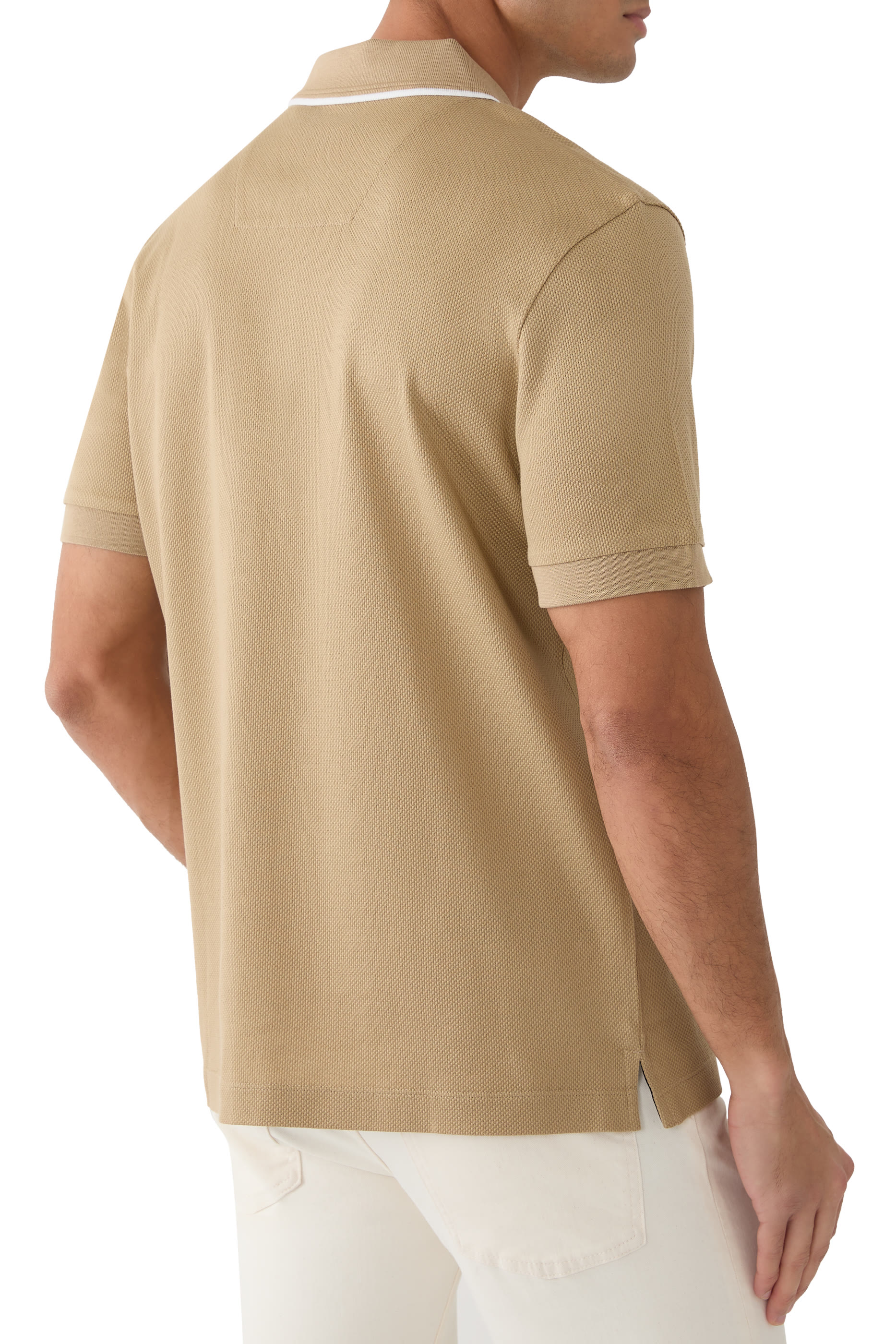 Structured-Cotton Polo Shirt with Zip Placket