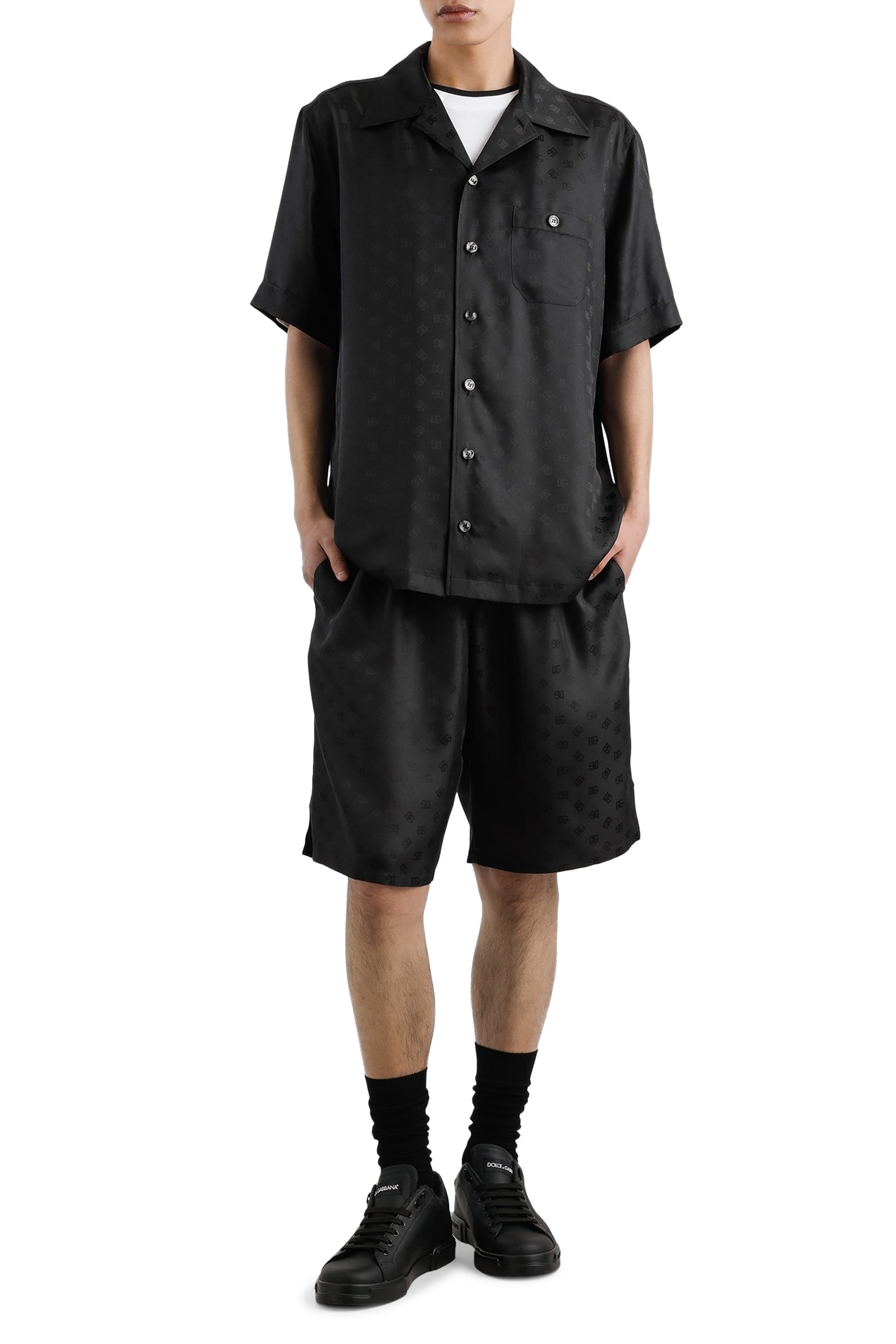 DG Logo Jacquard Hawaii Shirt
