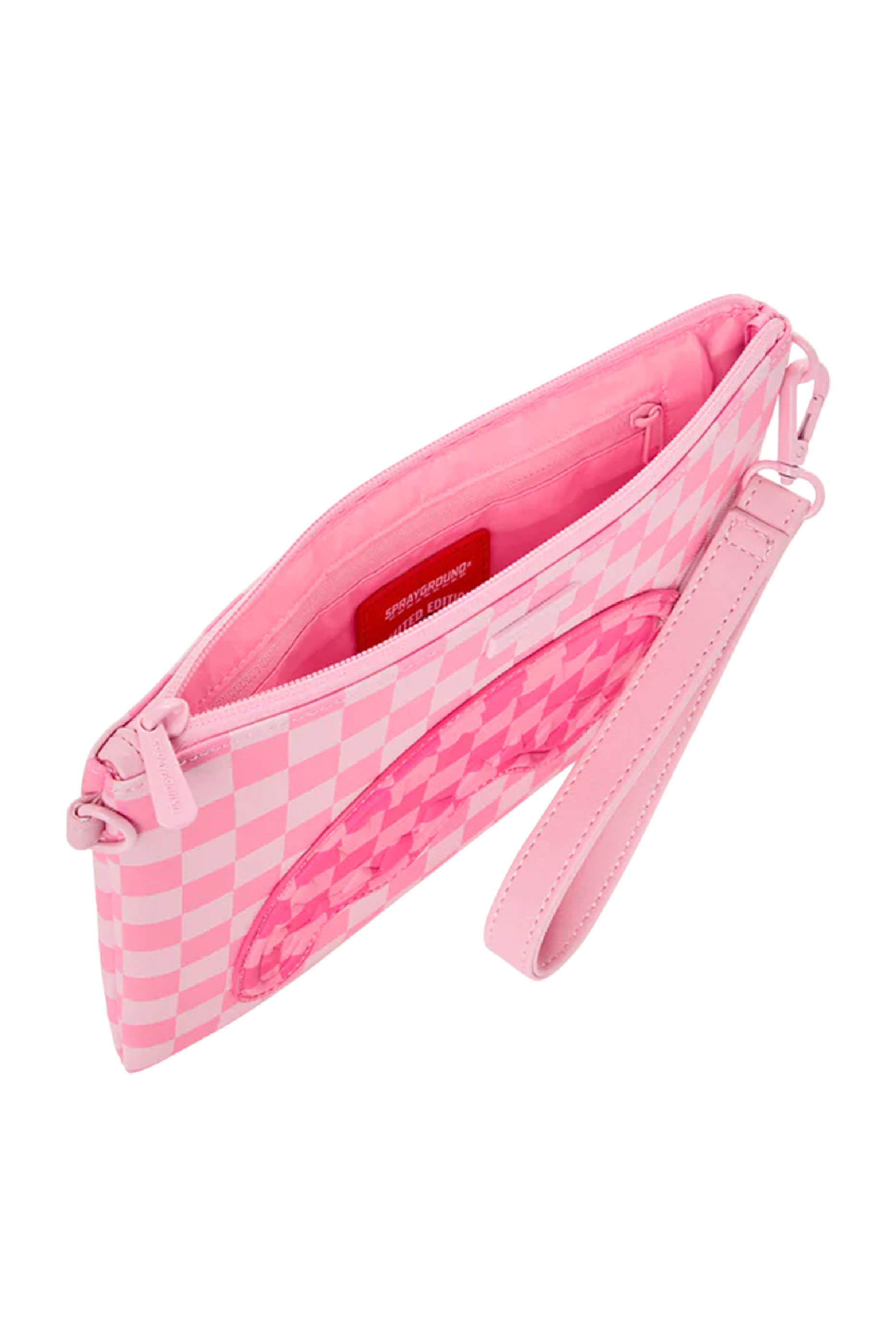 Kids Sharks in Paris Checkered Clutch Bag