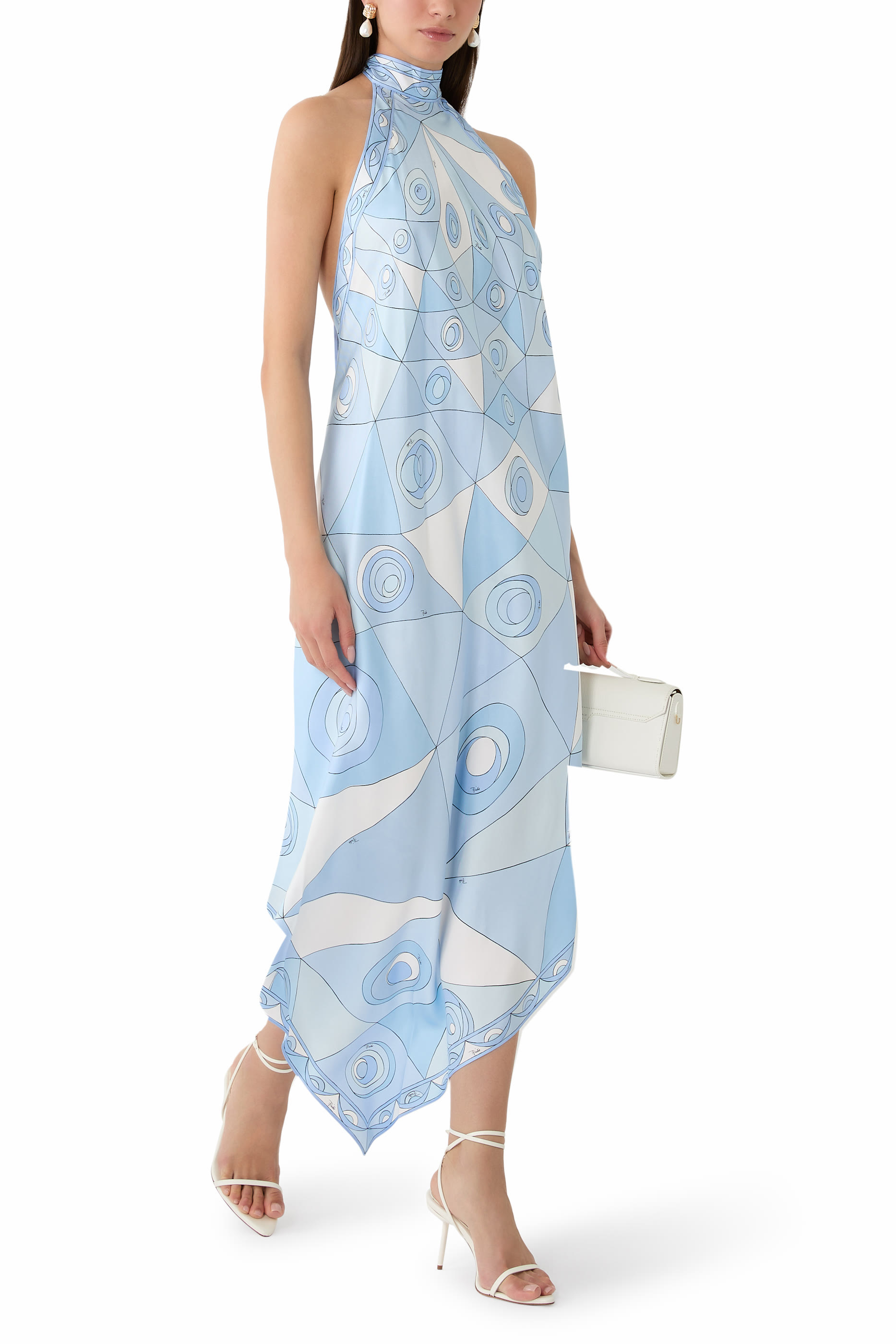 Occhi Print Silk Dress
