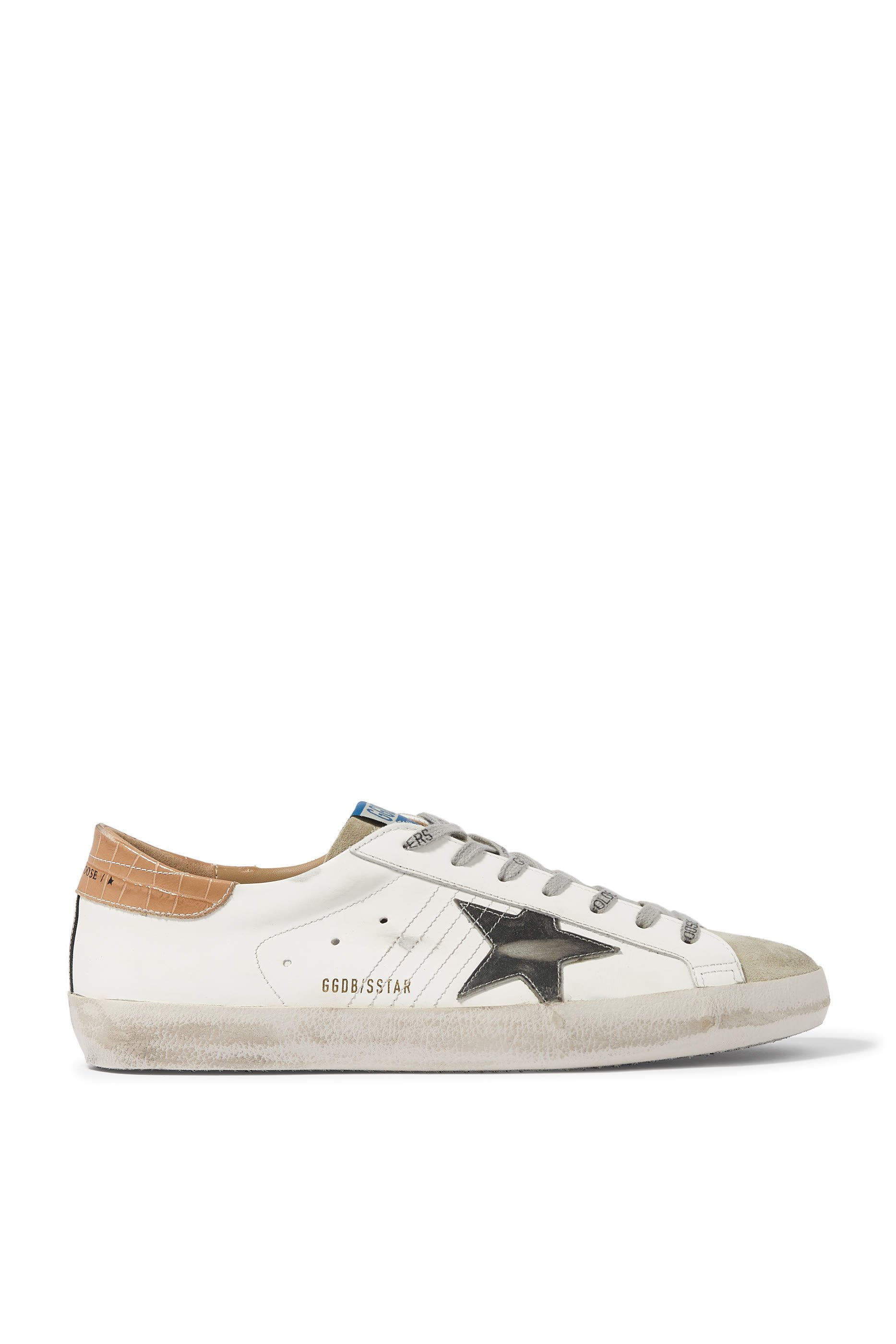 Super-Star Sneakers with Croc Leather Heel Tab