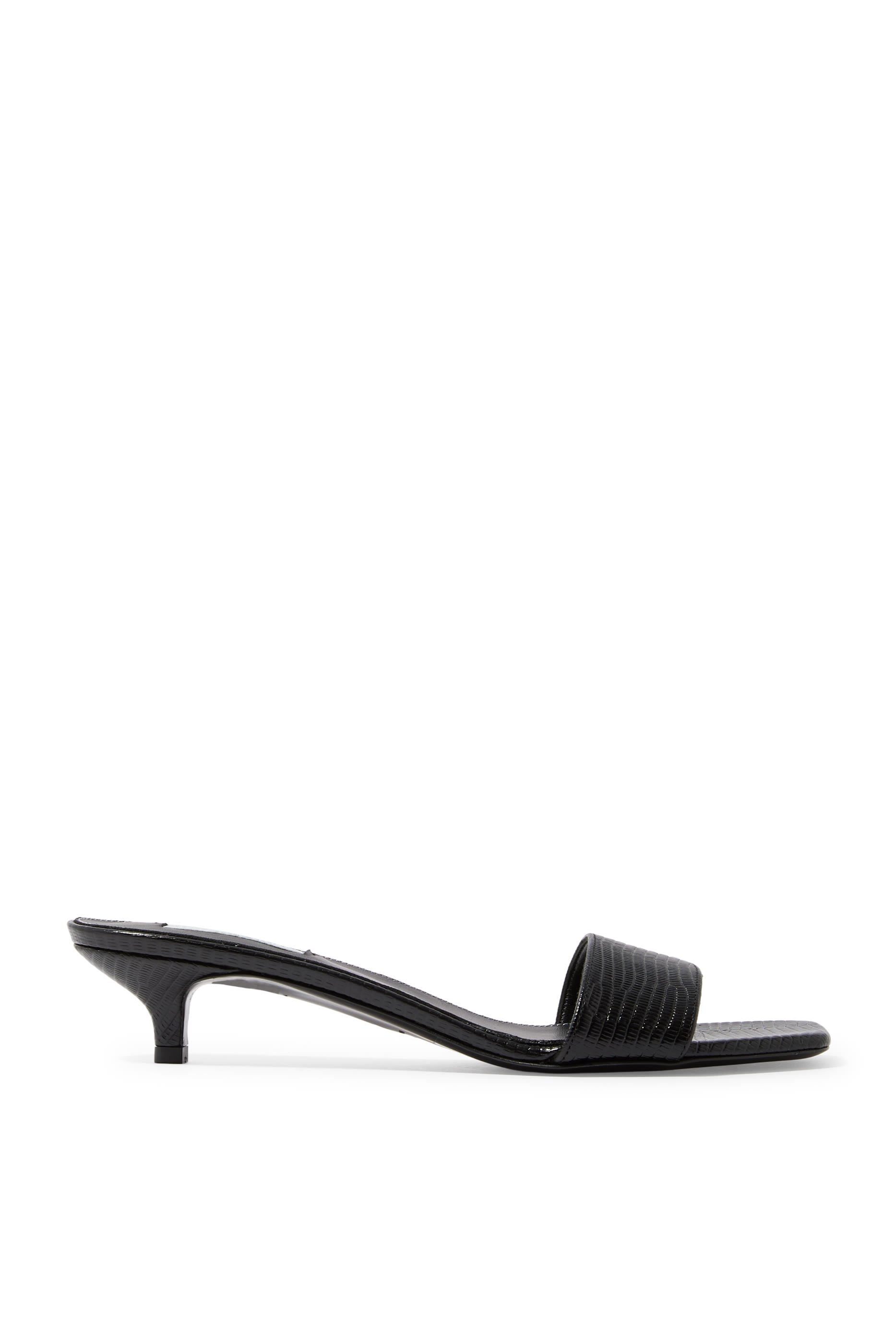 Slim Lizard-Embossed Bandeau 35 Mules 