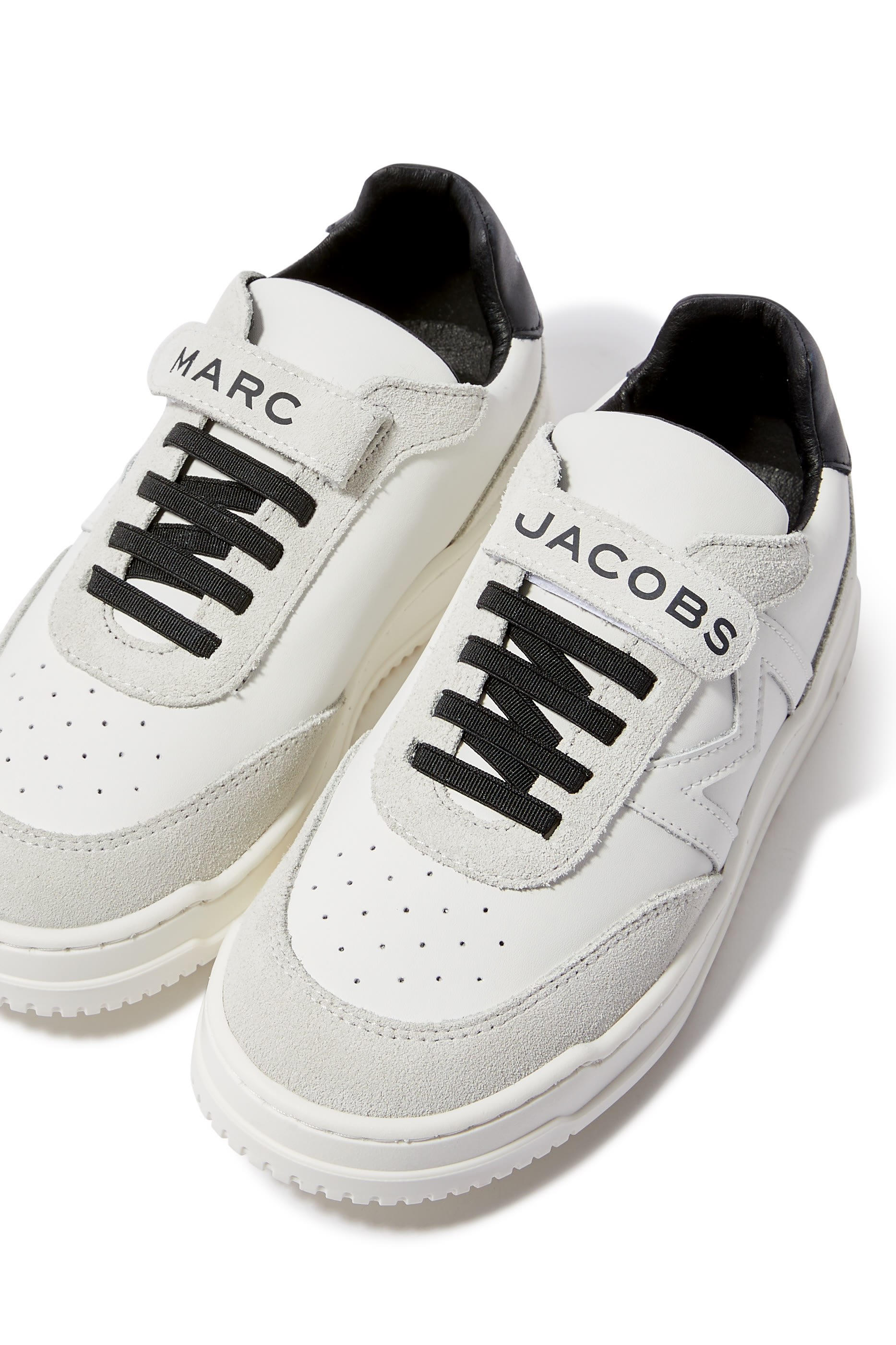 Kids Logo-Patch Leather Sneakers