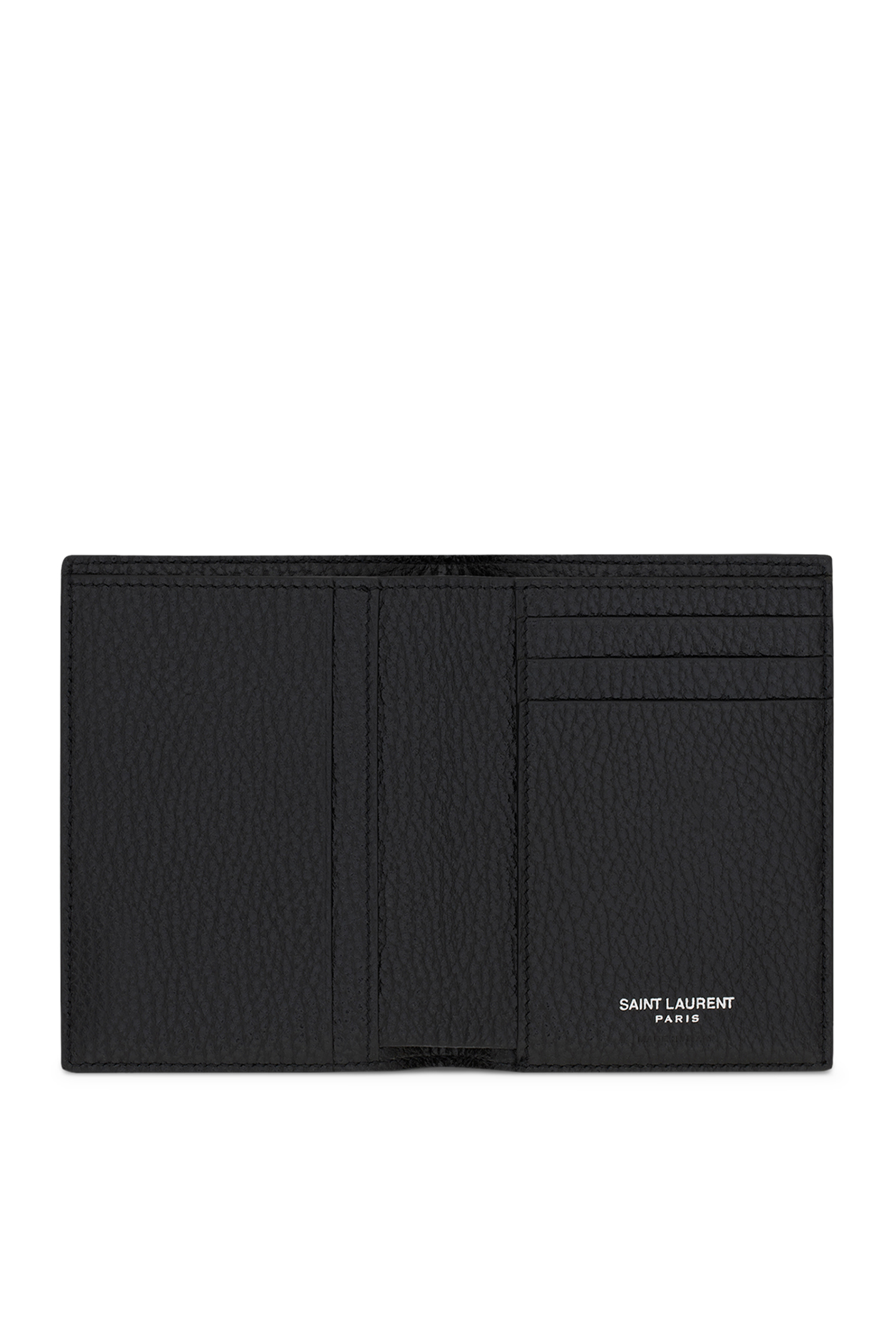 Tiny Cassandre Grained Leather Credit Card Wallet