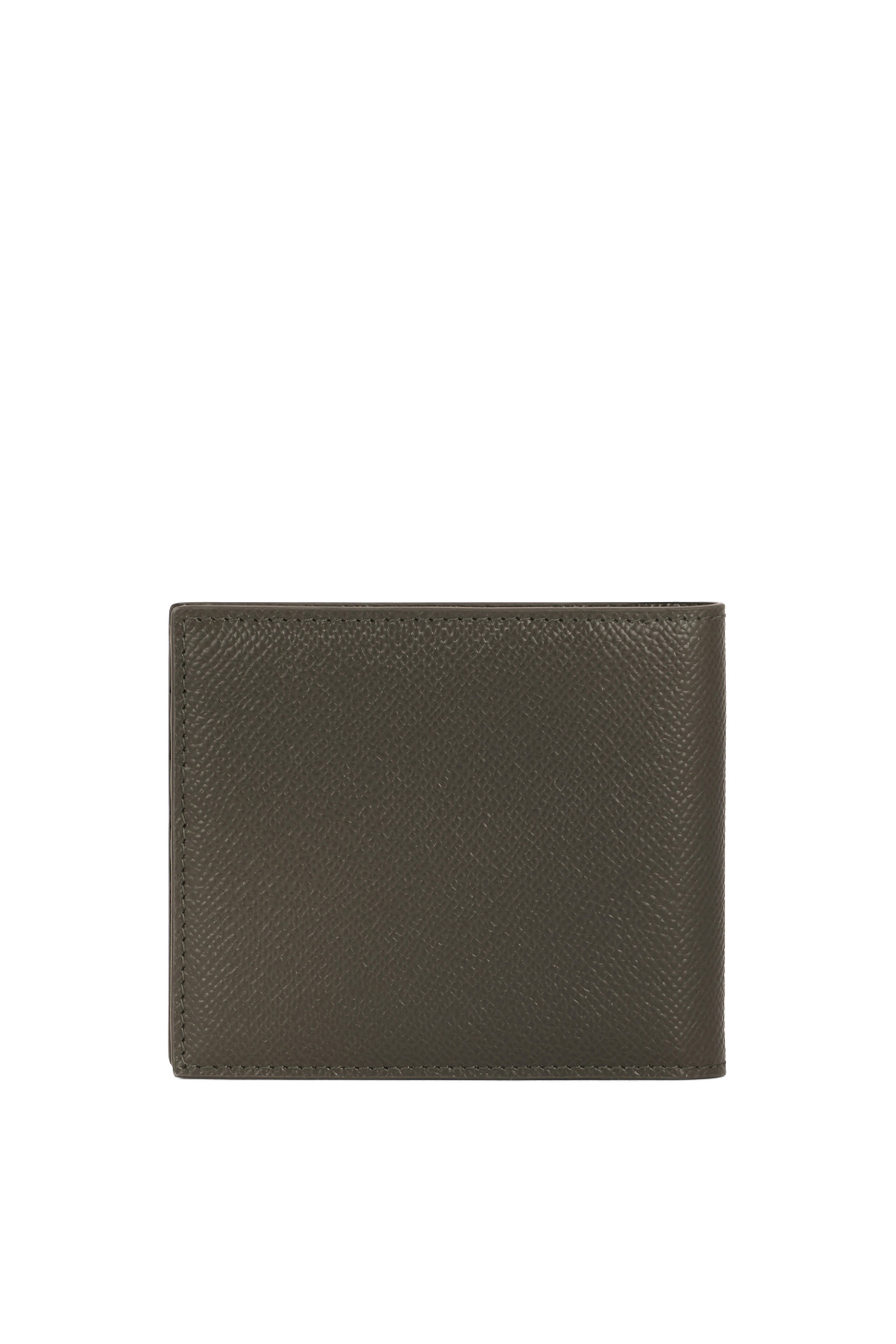 Calfskin Bifold Wallet with Logo Tag 