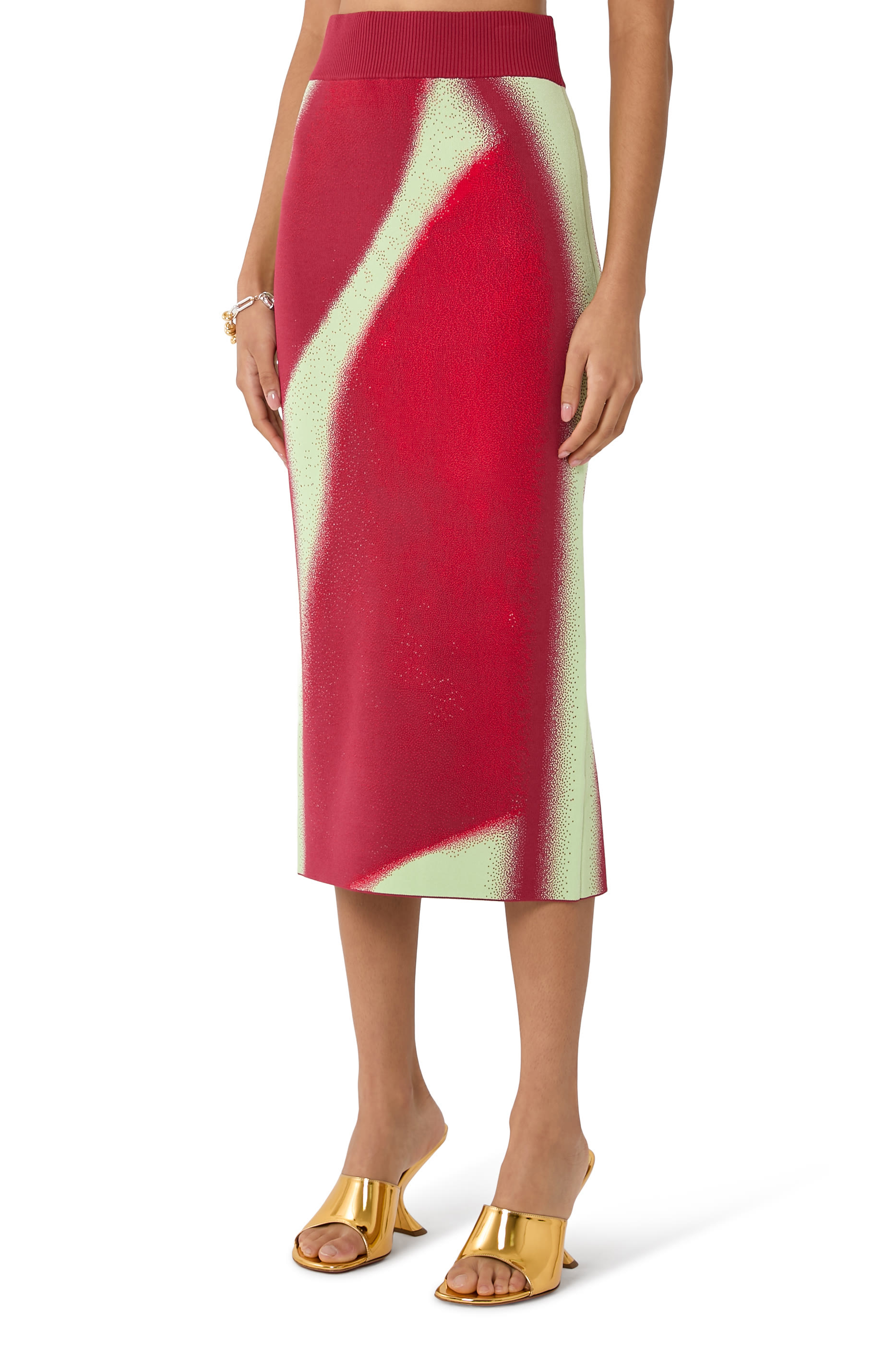  Sophie Cherry Print Midi Skirt 