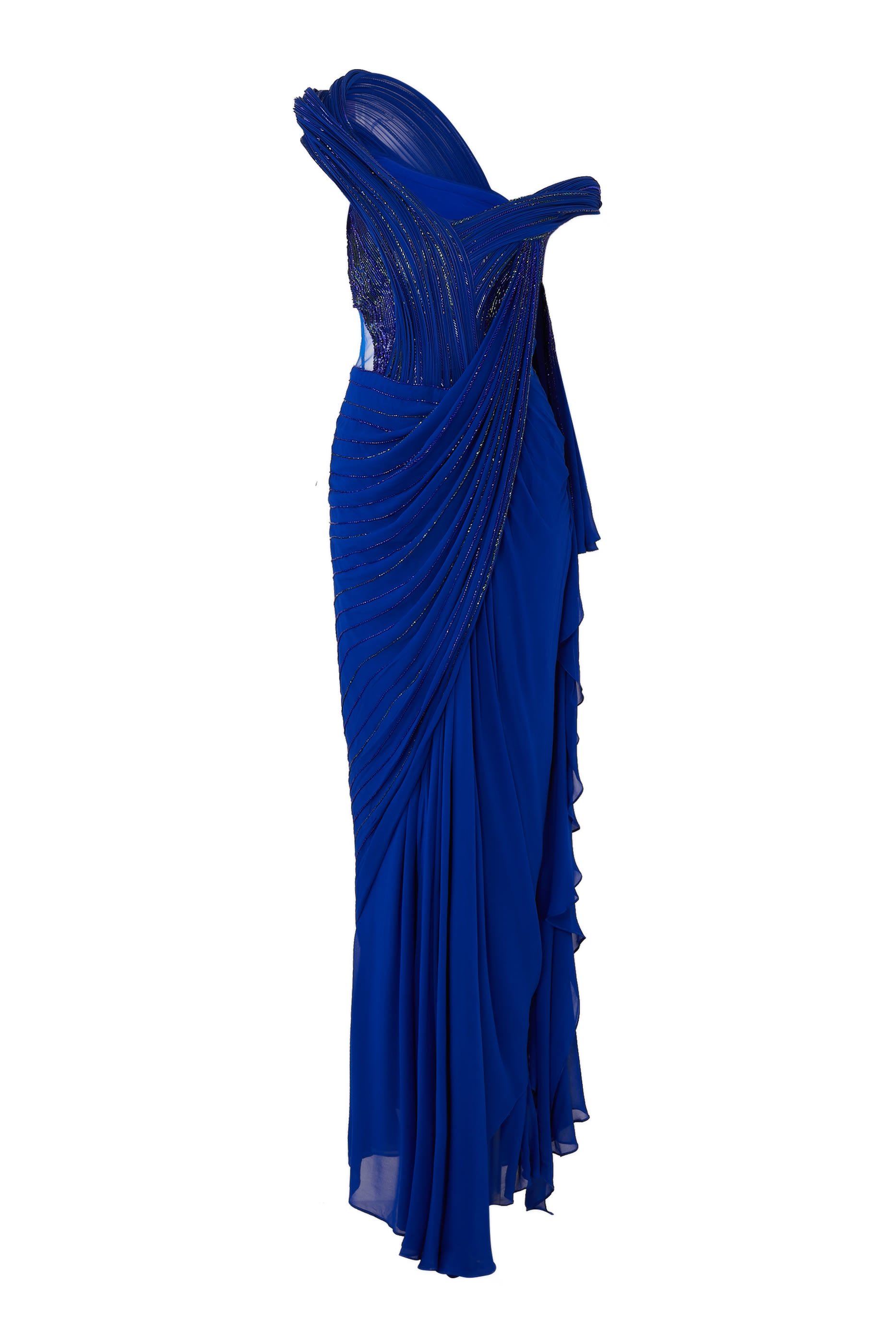 One Shoulder Saree Gown