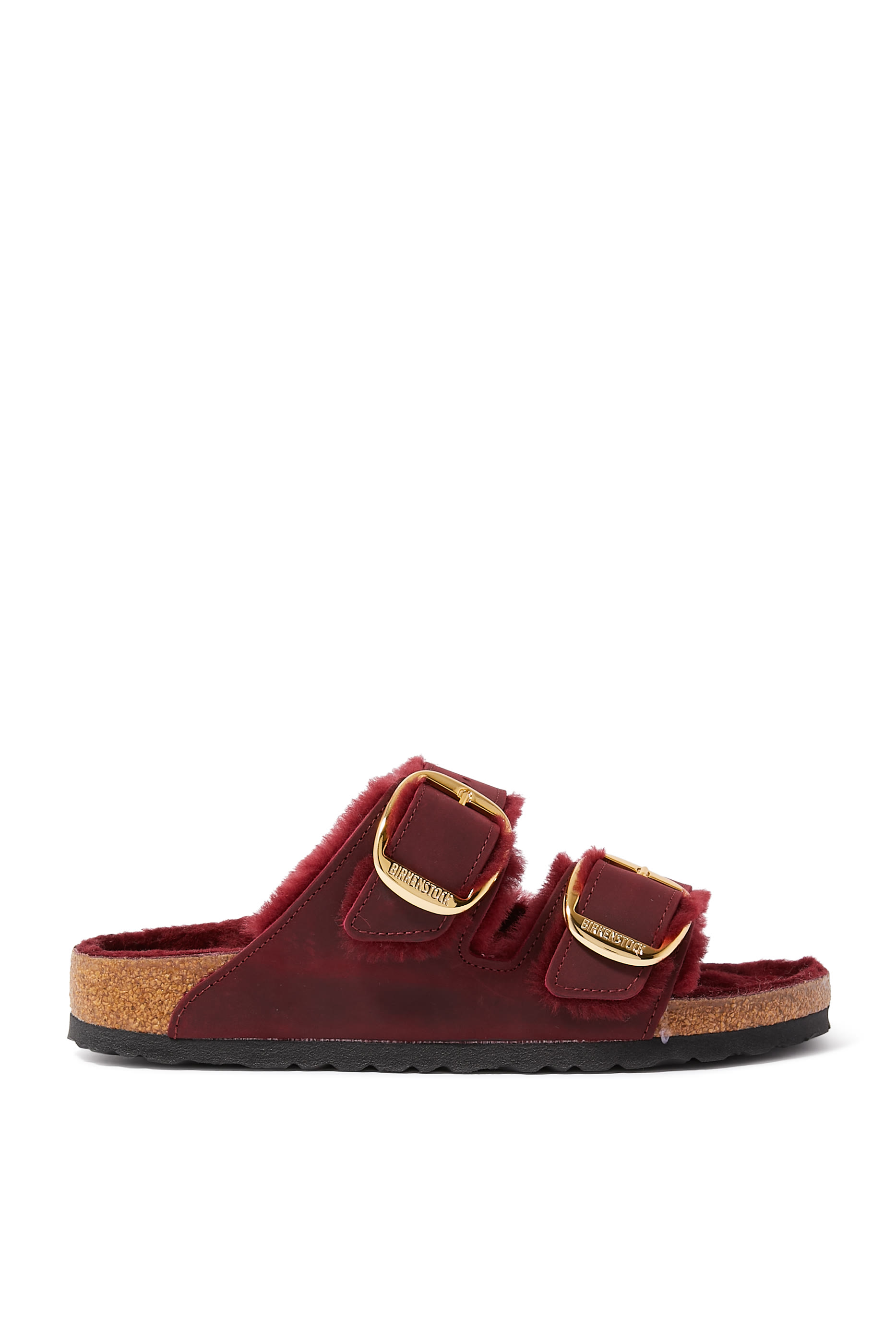 Arizona Big Buckle Shearling Slides