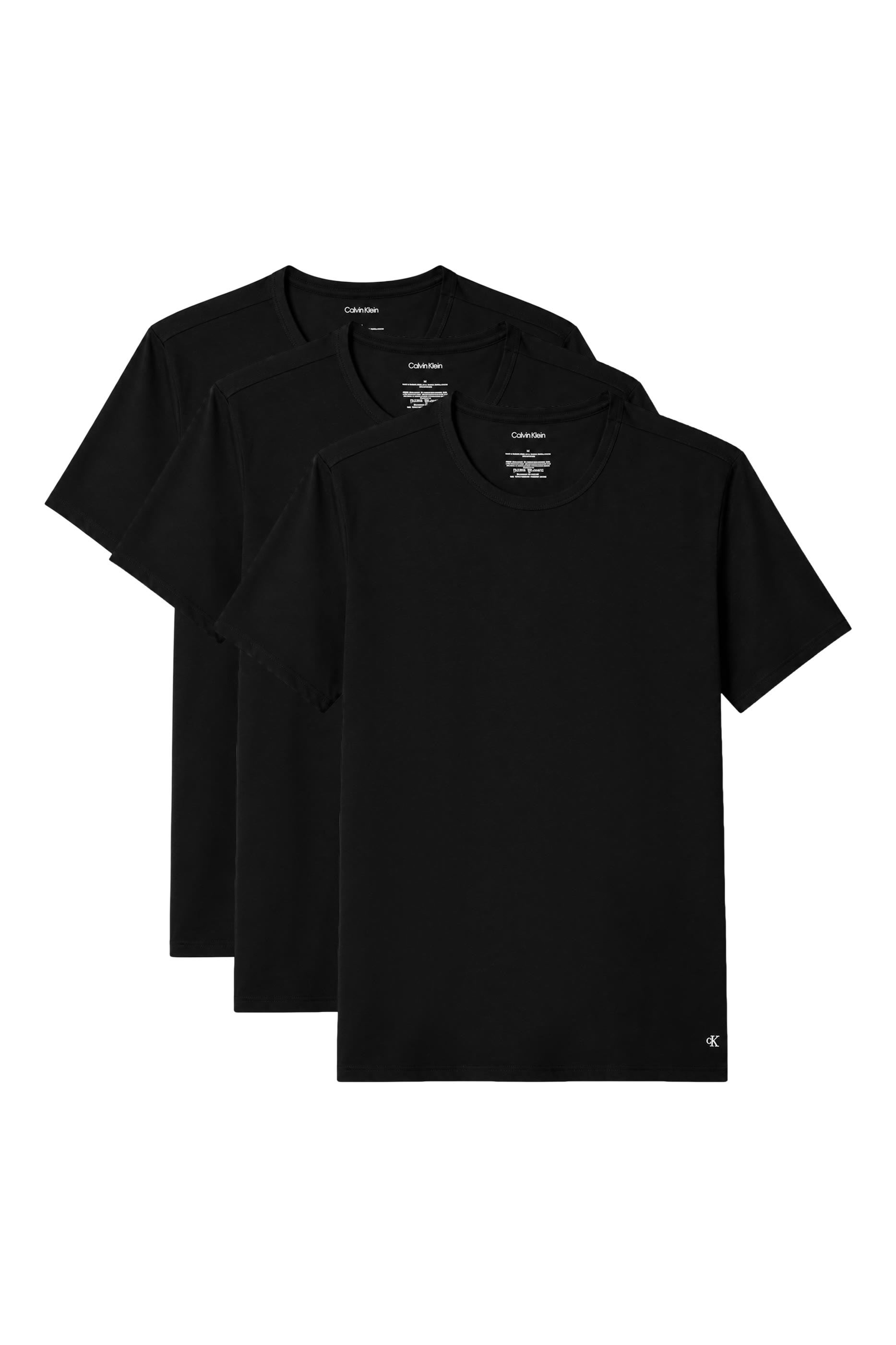  Cotton Stretch Blend Slim Fit Crewneck T-Shirt, Set of 3