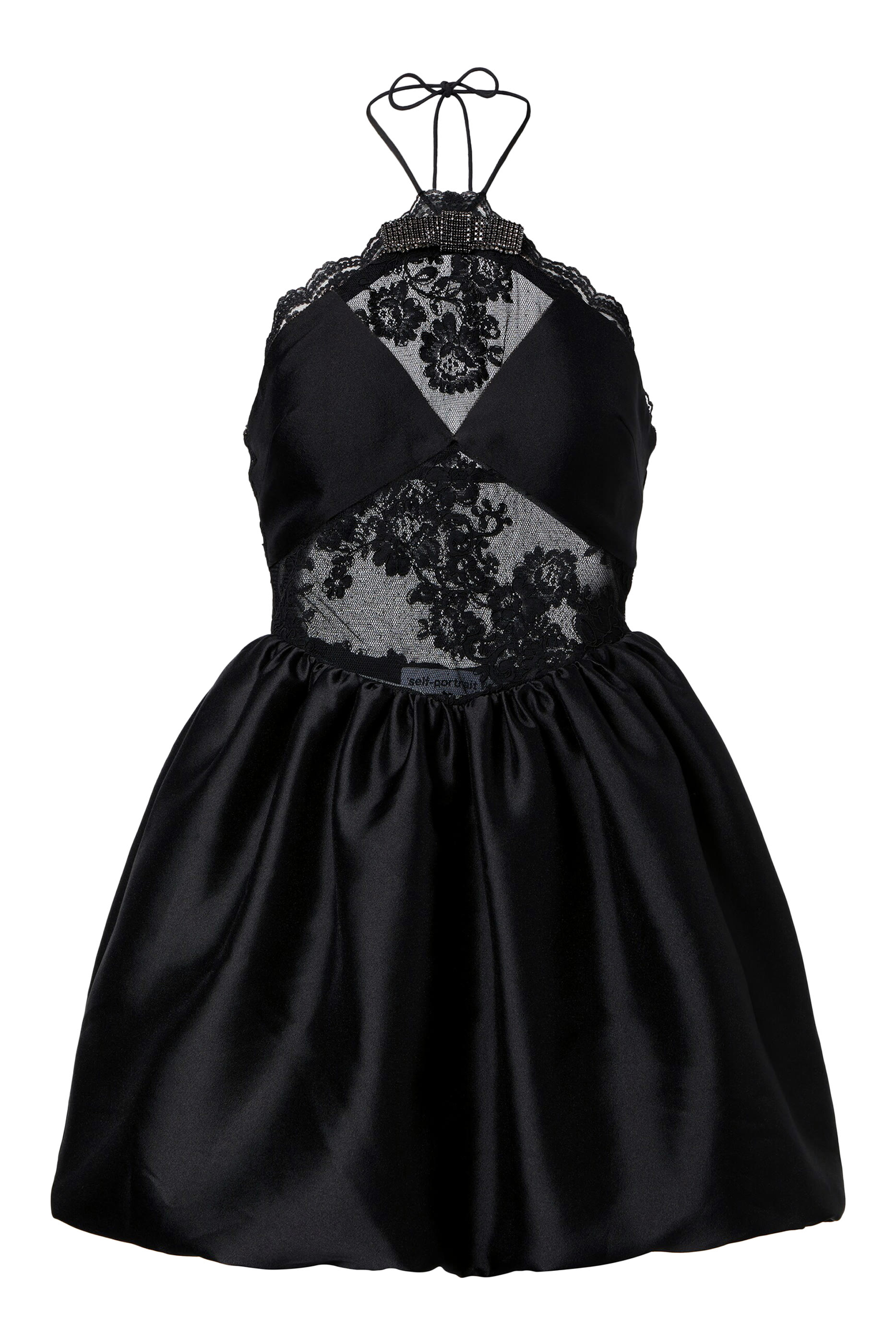 Taffeta Halterneck Mini Dress