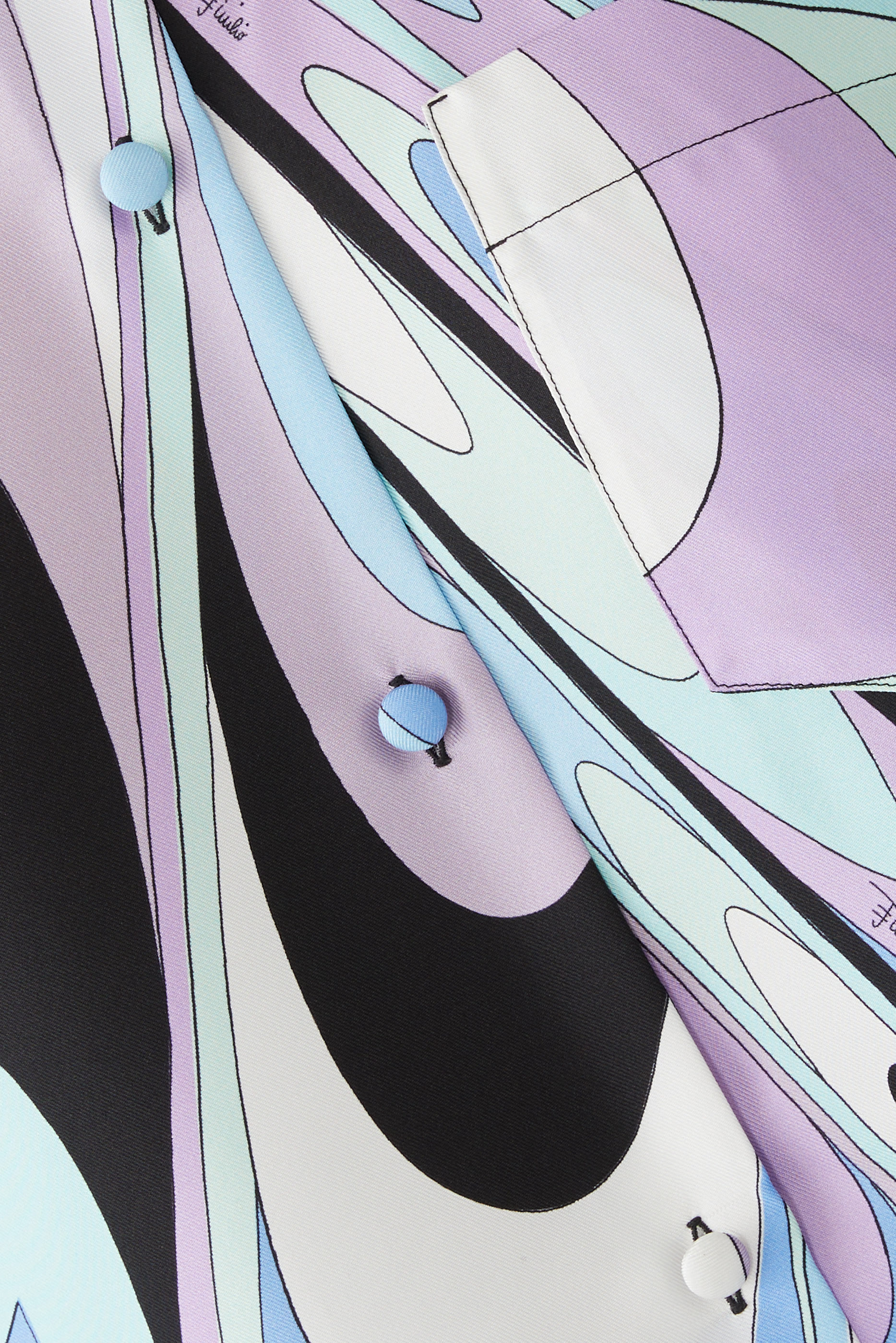 Onde-Print Silk Shirt