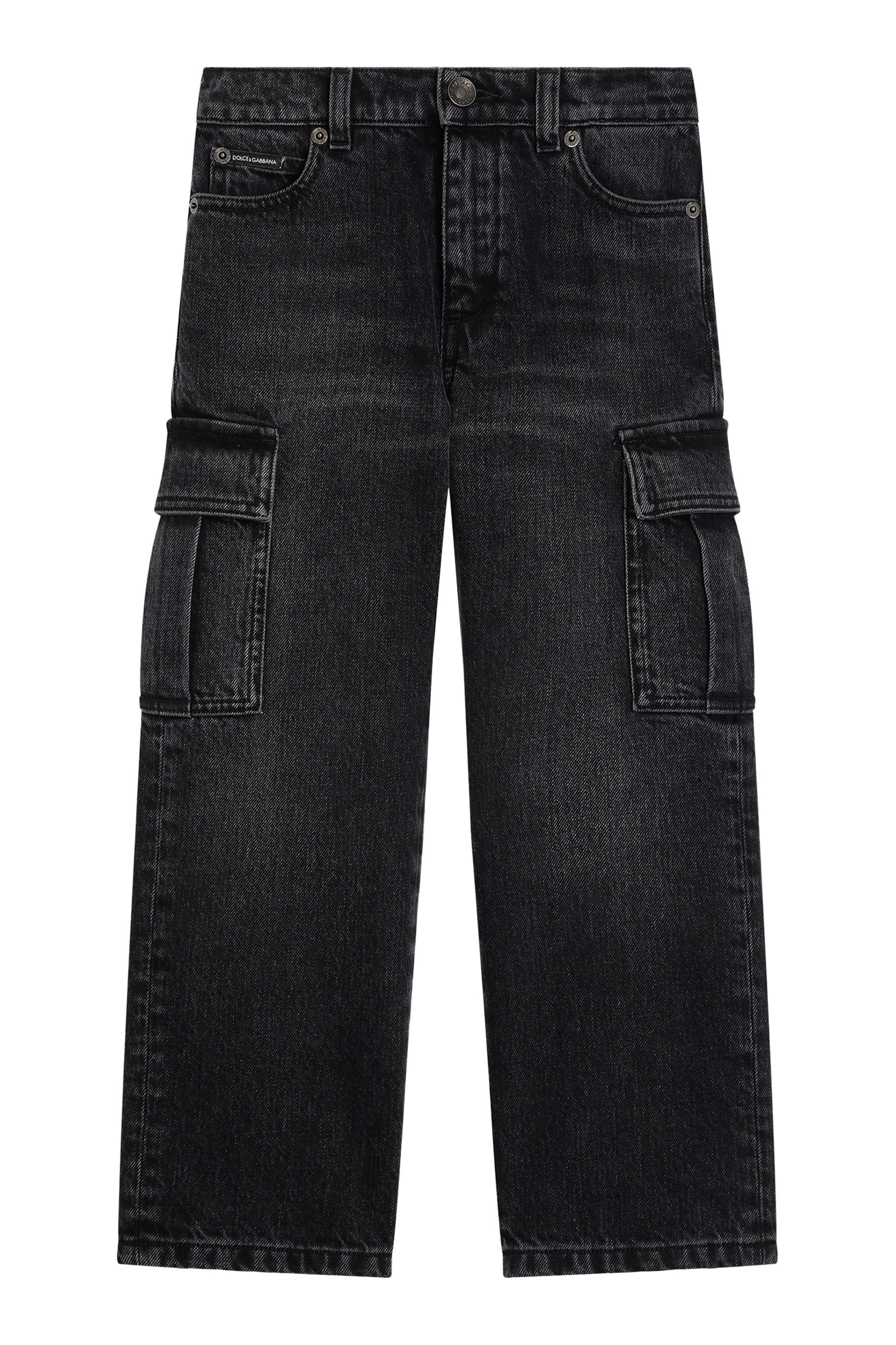 Kids Denim Cargo Trousers