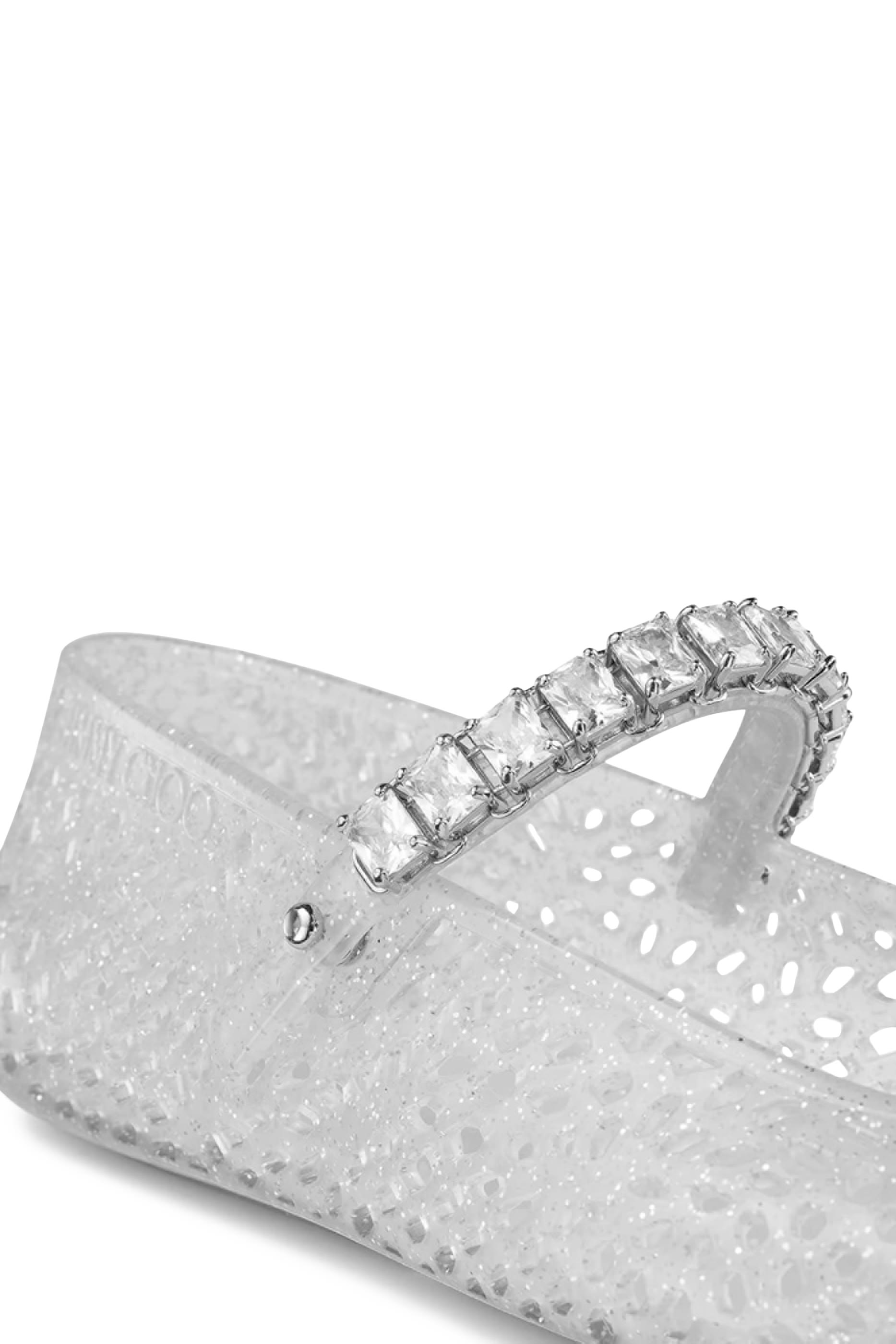 Jelly Ballerina Flats with Crystal Embellishment