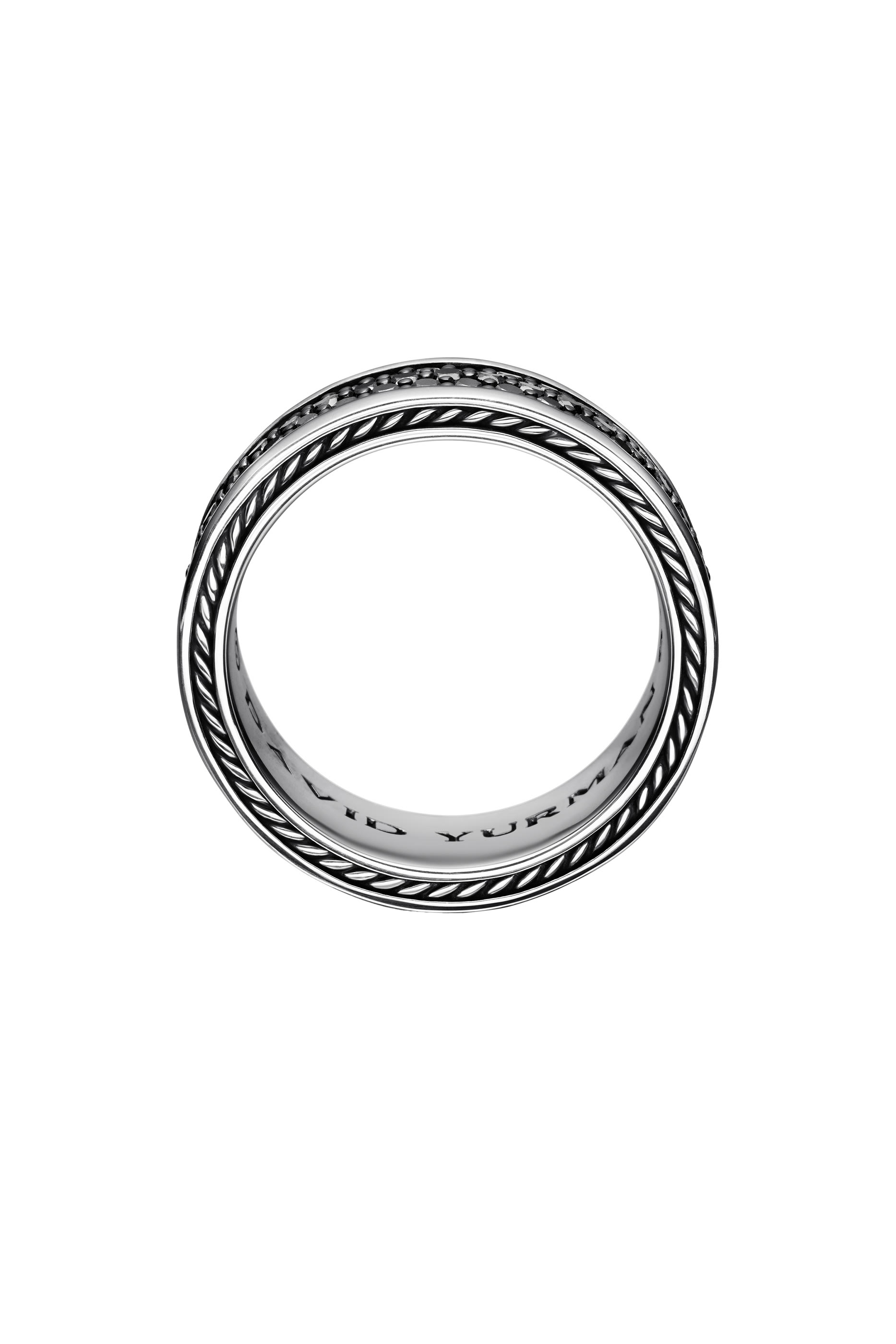 Streamline® Three Row Band Ring, Sterling Silver & Diamonds