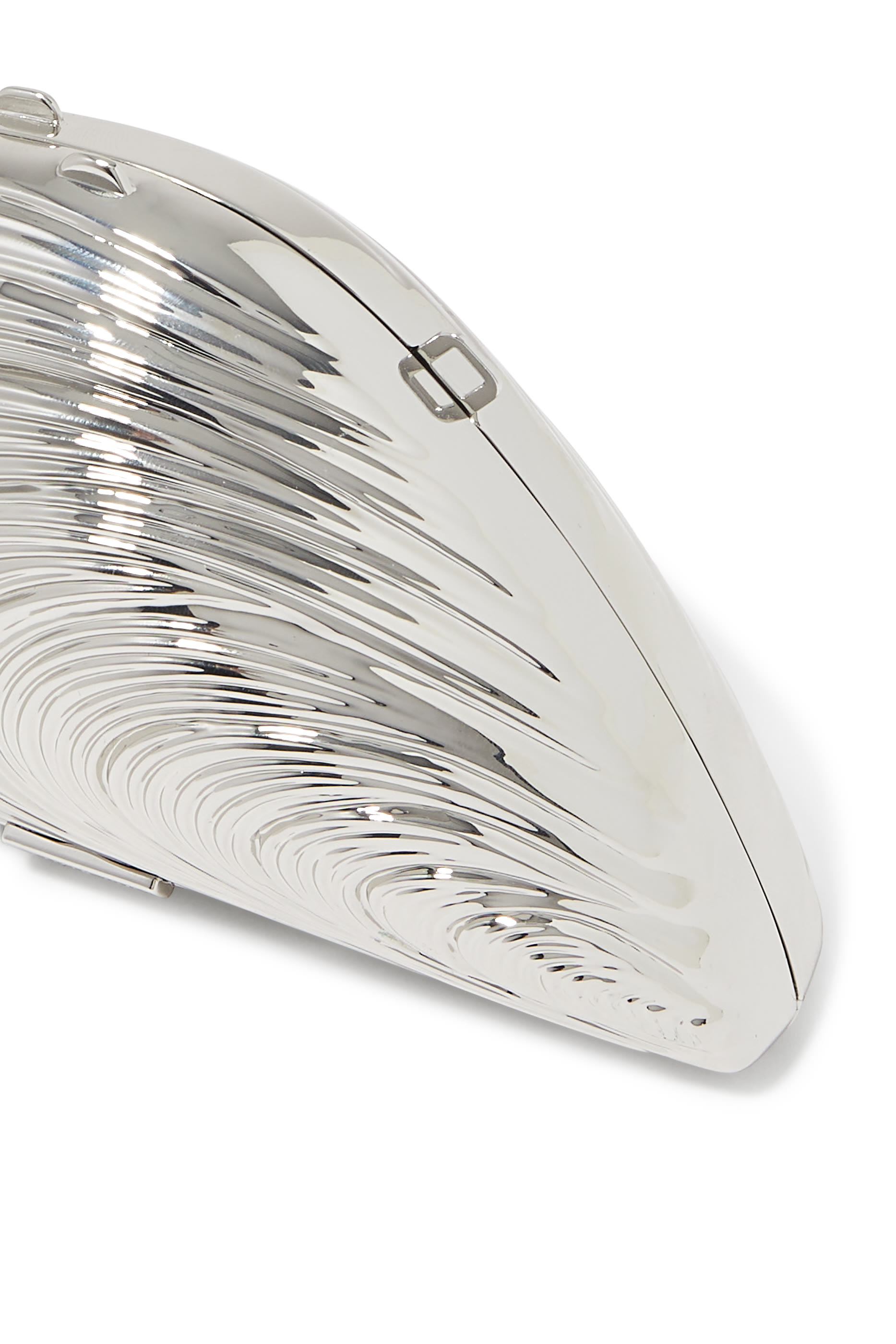 Bridget Mini Metal Oyster Shell Clutch