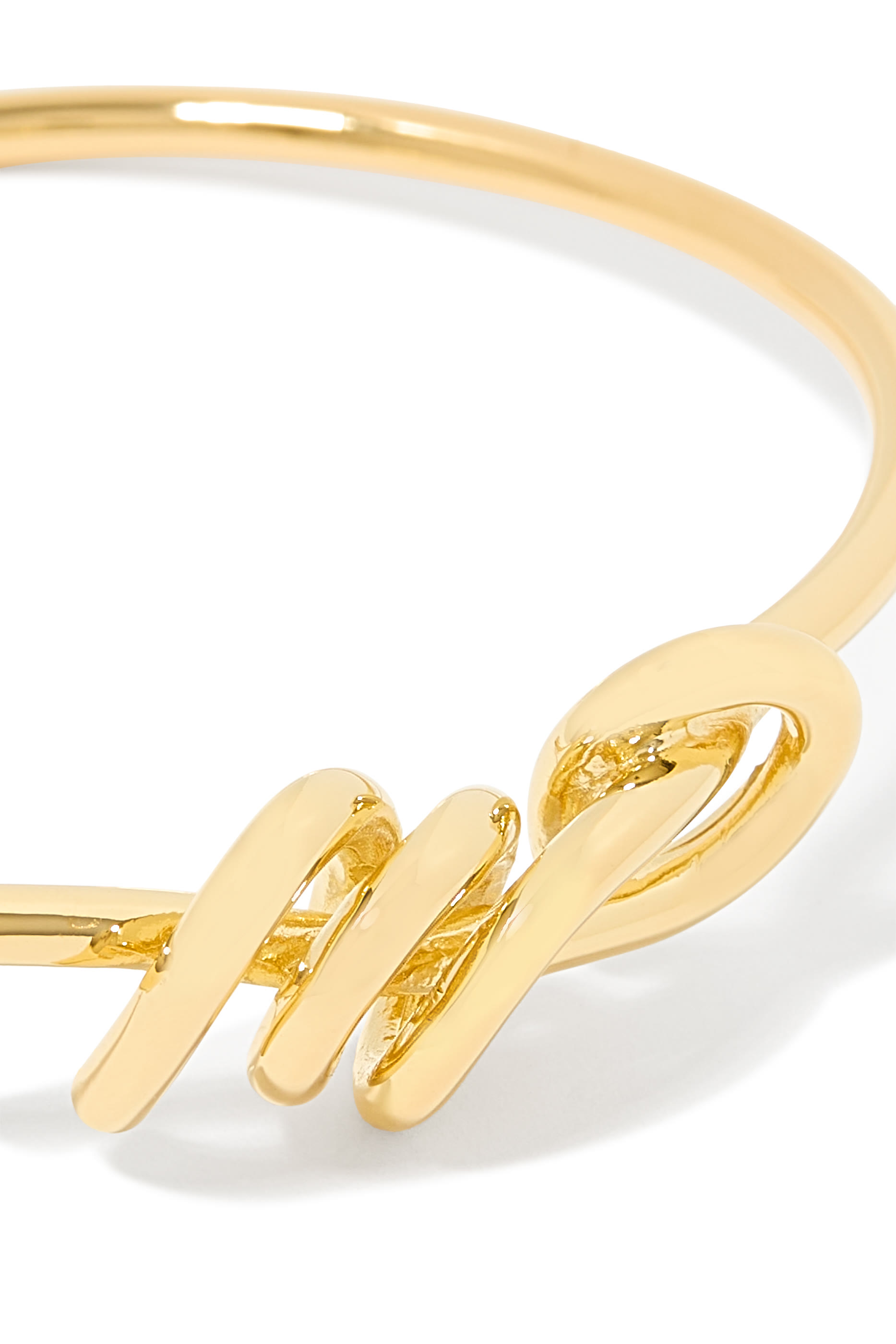 Thread Knotted Bracelet, 18K Yellow Gold Plated Brass