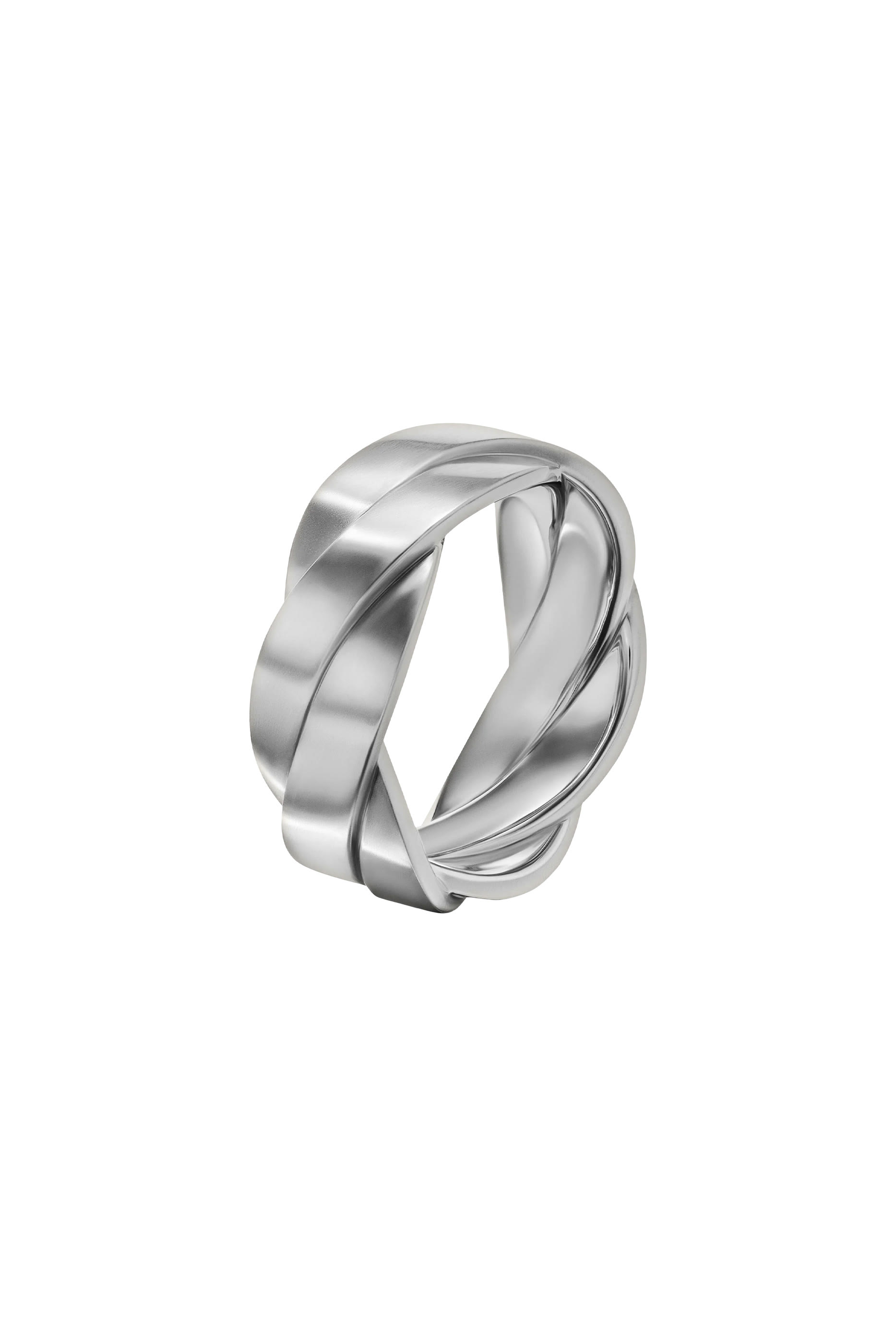 Streamline® Two Row Band Ring, Sterling Silver & Diamonds