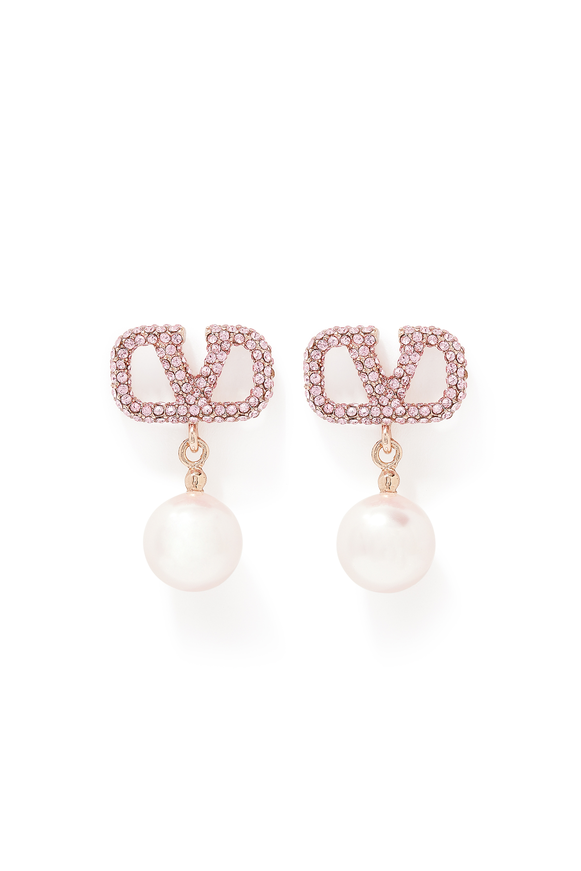Valentino Garavani V Logo Middle East Exclusive Pearl Earrings