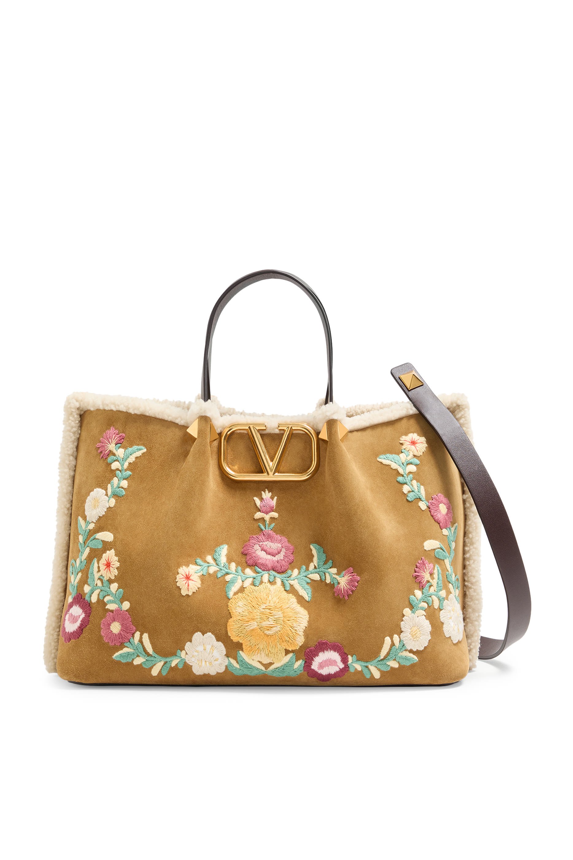 Floral Embroidery Small Shopping Bag