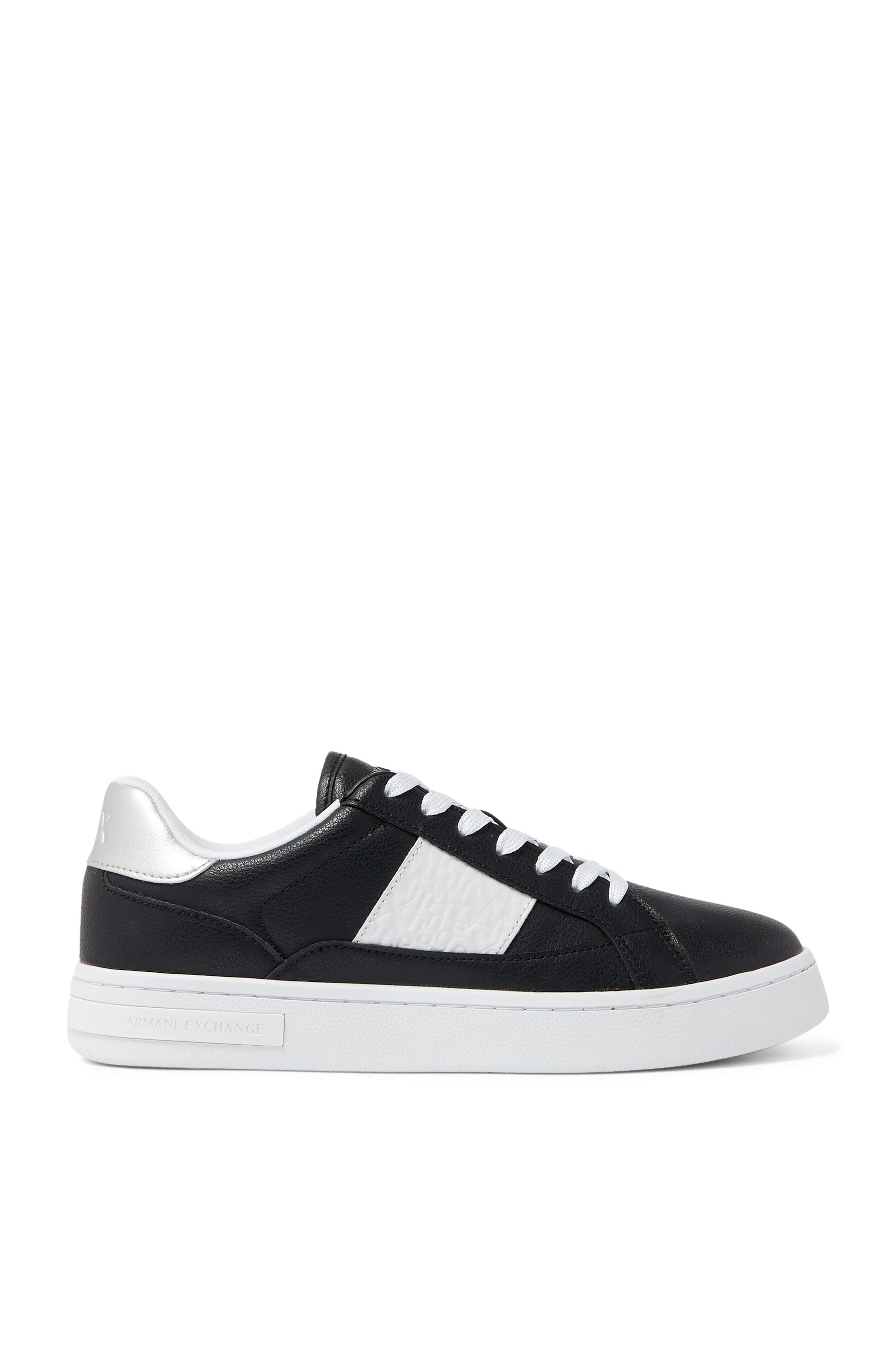Sneakers with Logo Insert and Metal Detail