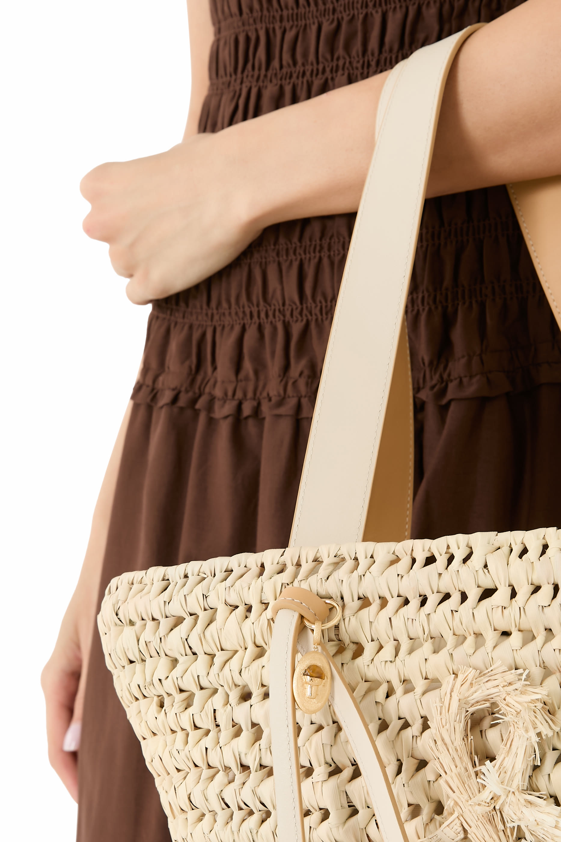 'Ice Cream Cone' Charm, 18k Yellow Gold & Tiger Eye Stone