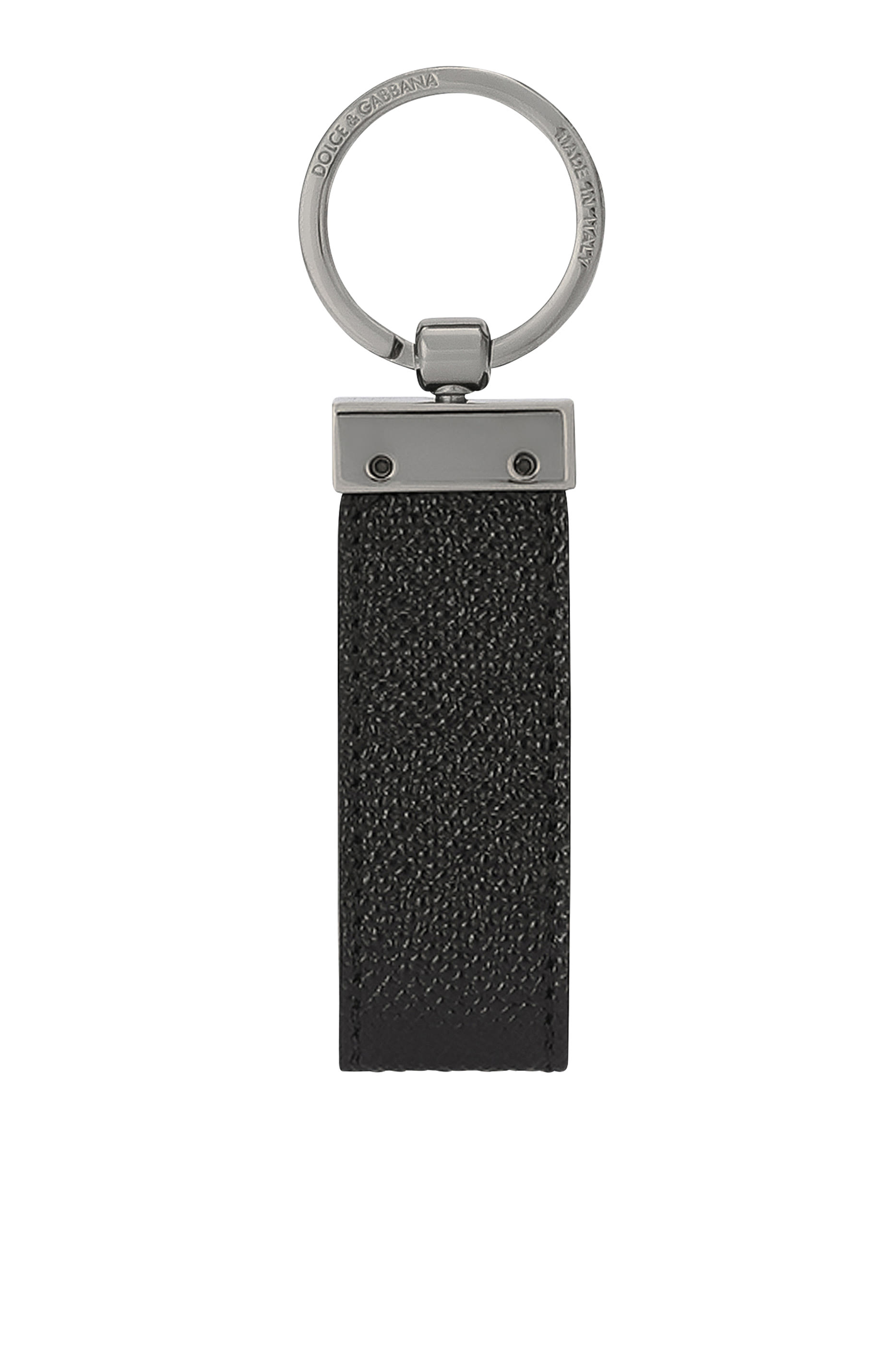 Logo Tag Calfskin Key Chain