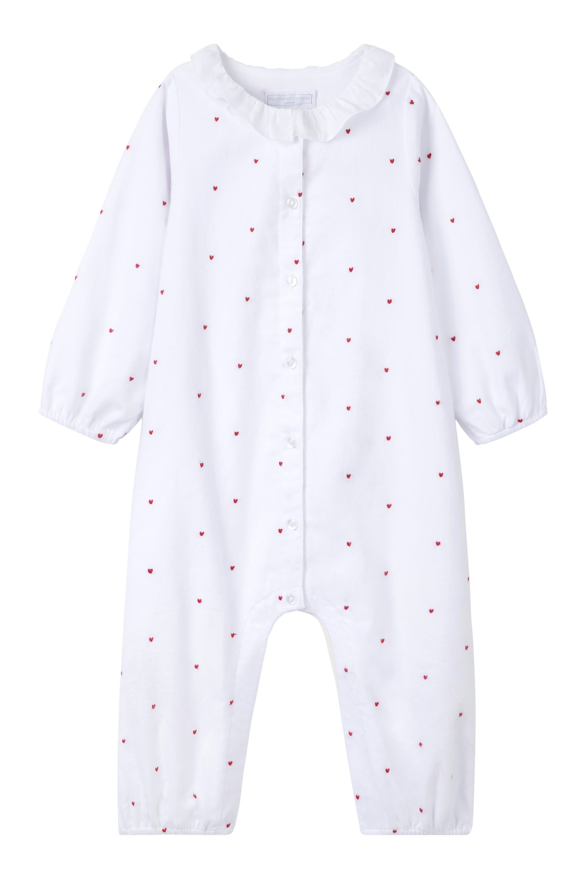 Kids Heart Embroidered Organic Cotton Romper