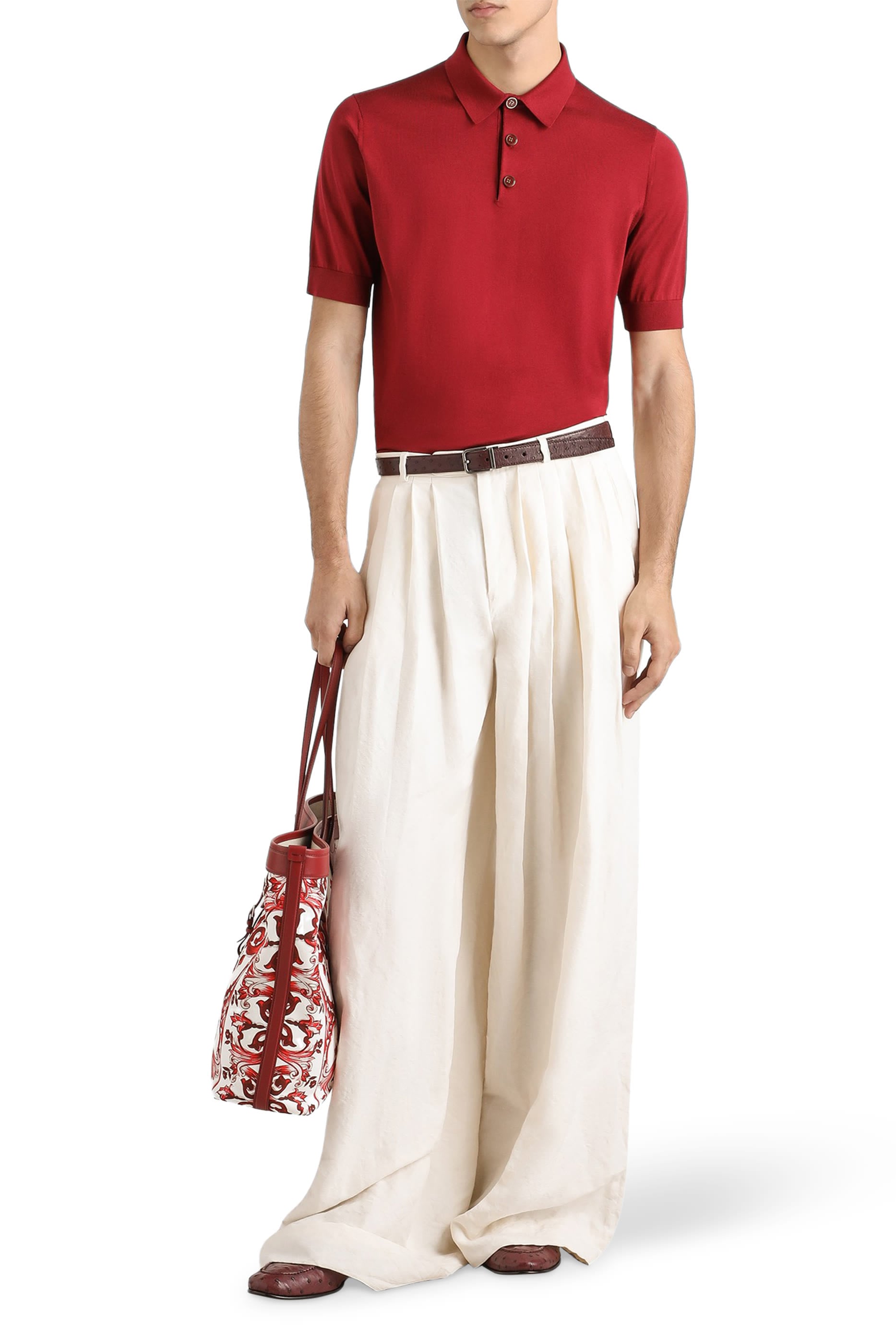 Smooth Silk Polo Shirt 