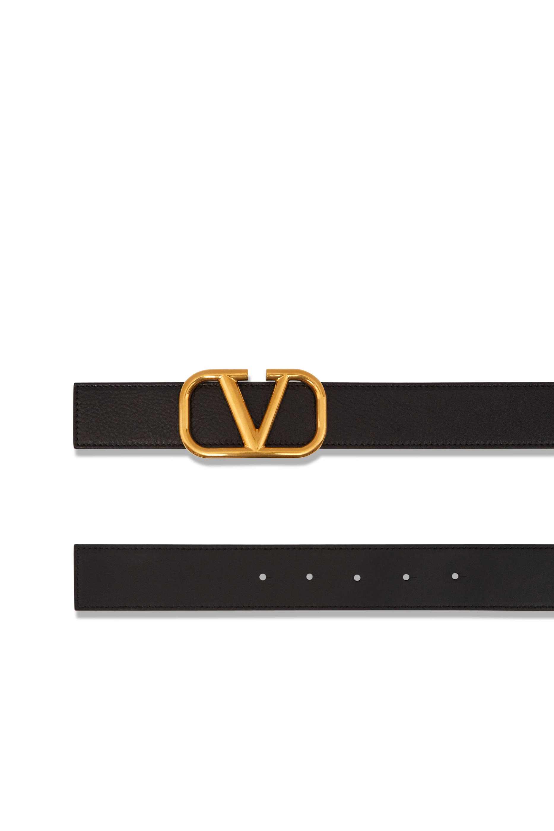 V Logo Buckle Belt