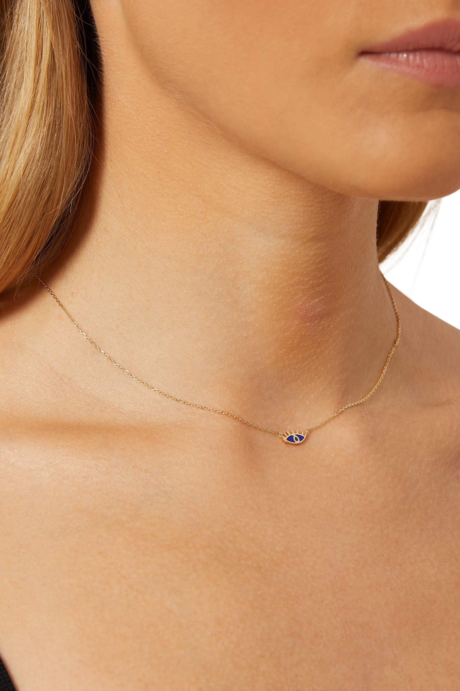 Enamel Evil Eye Necklace