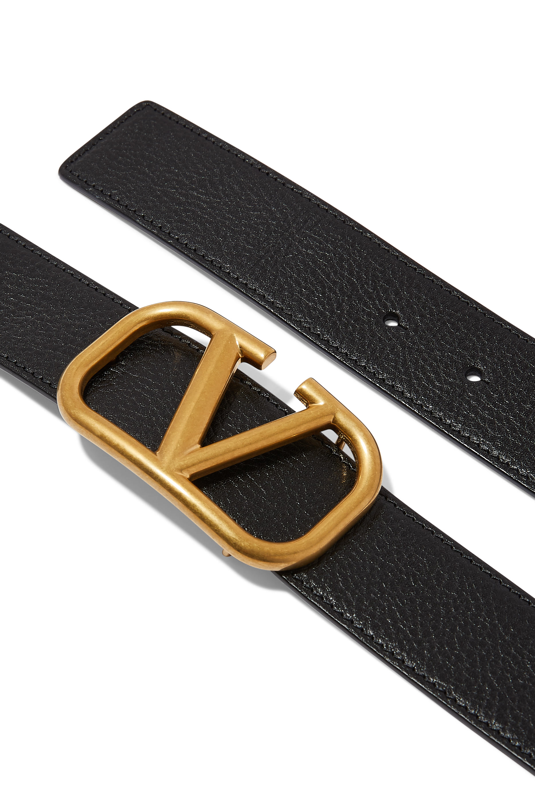  VLogo Leather Belt