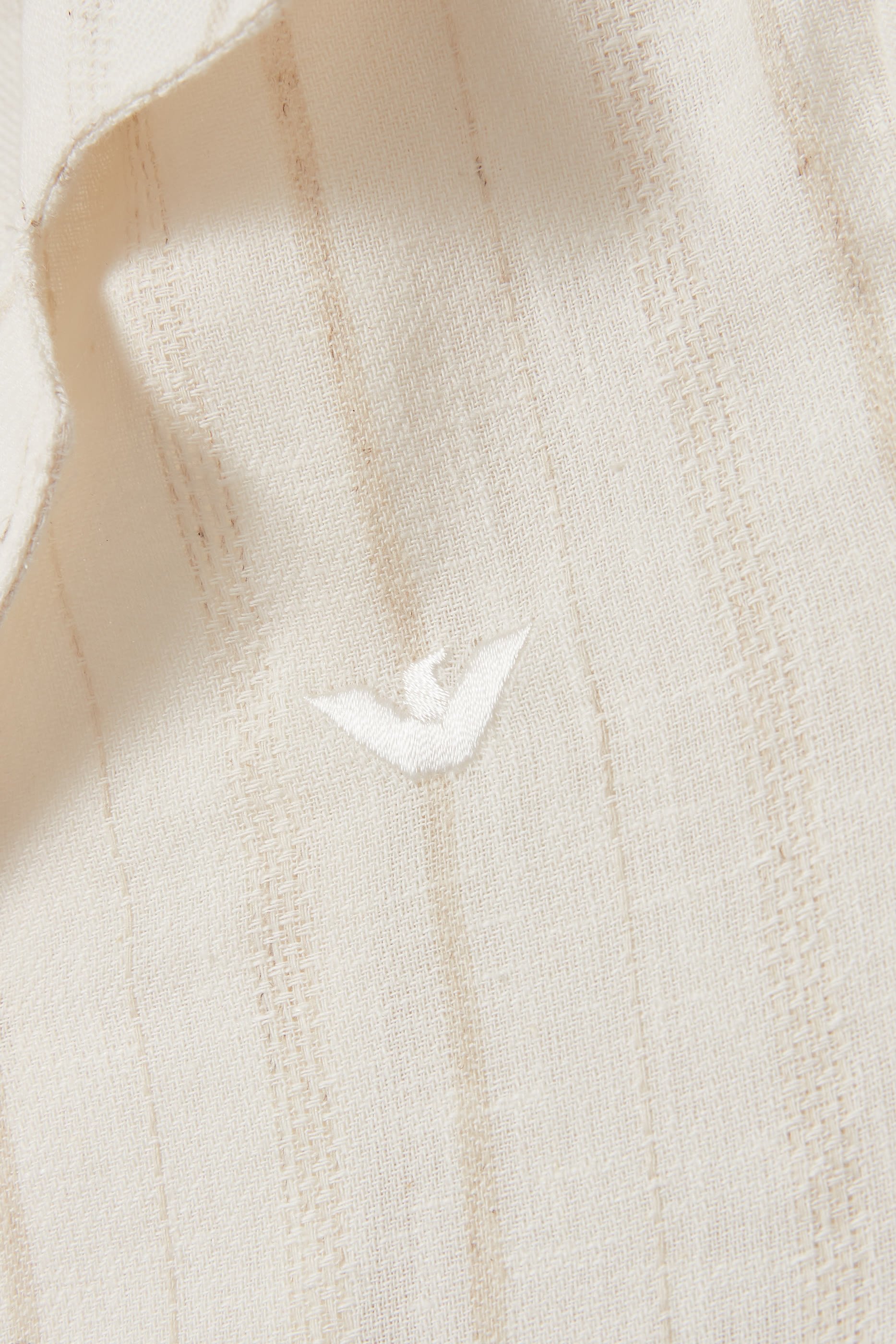 Striped Linen-Blend Jacquard Shirt